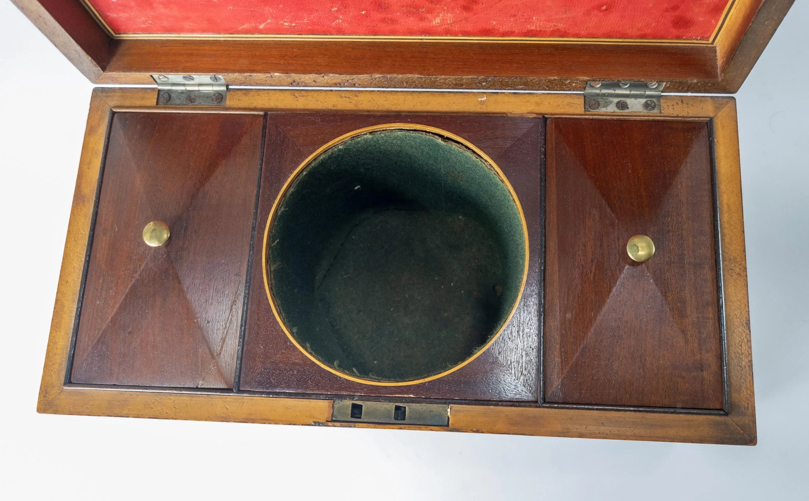 19th Century English Mahogany Rectangular Tea Caddy Box - 12