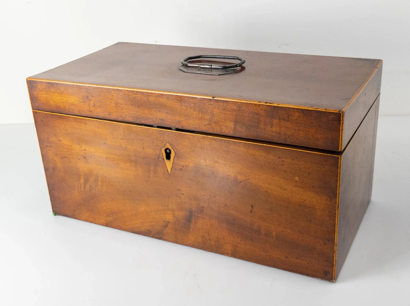 19th Century English Mahogany Rectangular Tea Caddy Box - 13