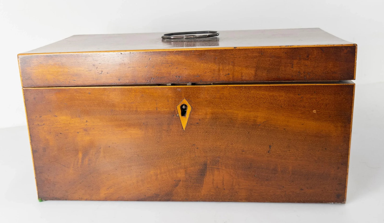 19th Century English Mahogany Rectangular Tea Caddy Box - 2