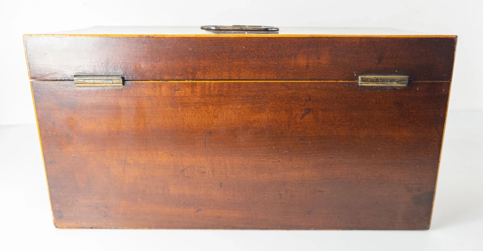 19th Century English Mahogany Rectangular Tea Caddy Box - 6