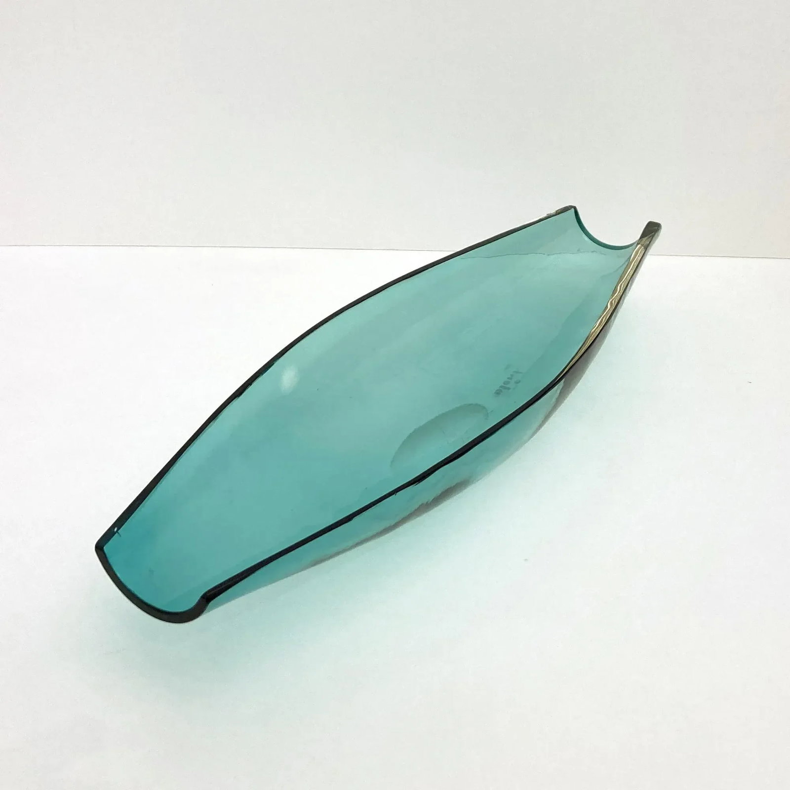 Vintage Blenko Dish, Teal Blue - 2
