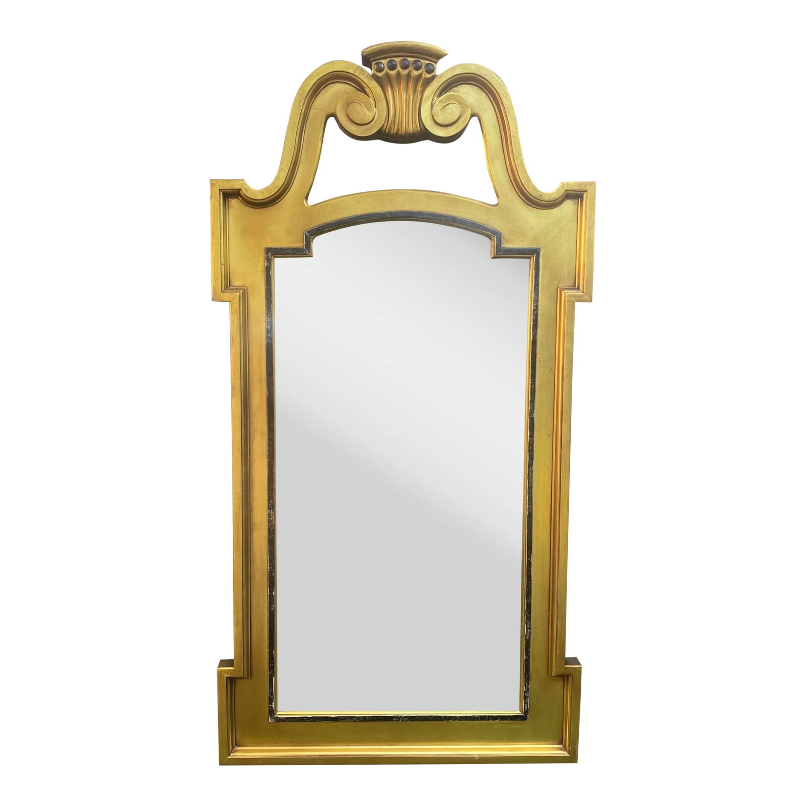 Large Vintage Wooden Gold Gilt Arched Mirror, Drexal (1 of 10)