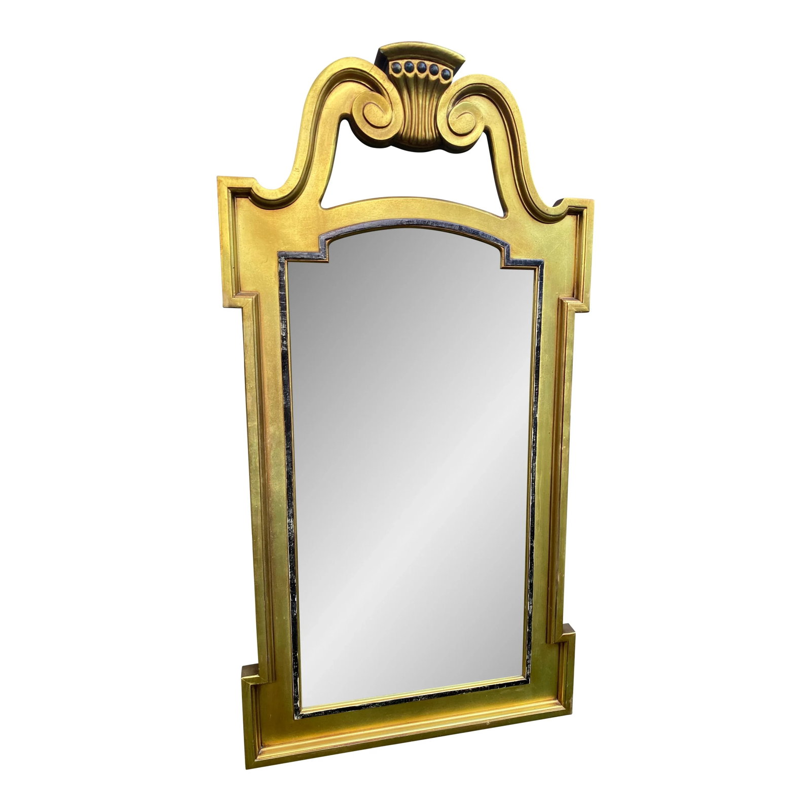 Large Vintage Wooden Gold Gilt Arched Mirror, Drexal - 2