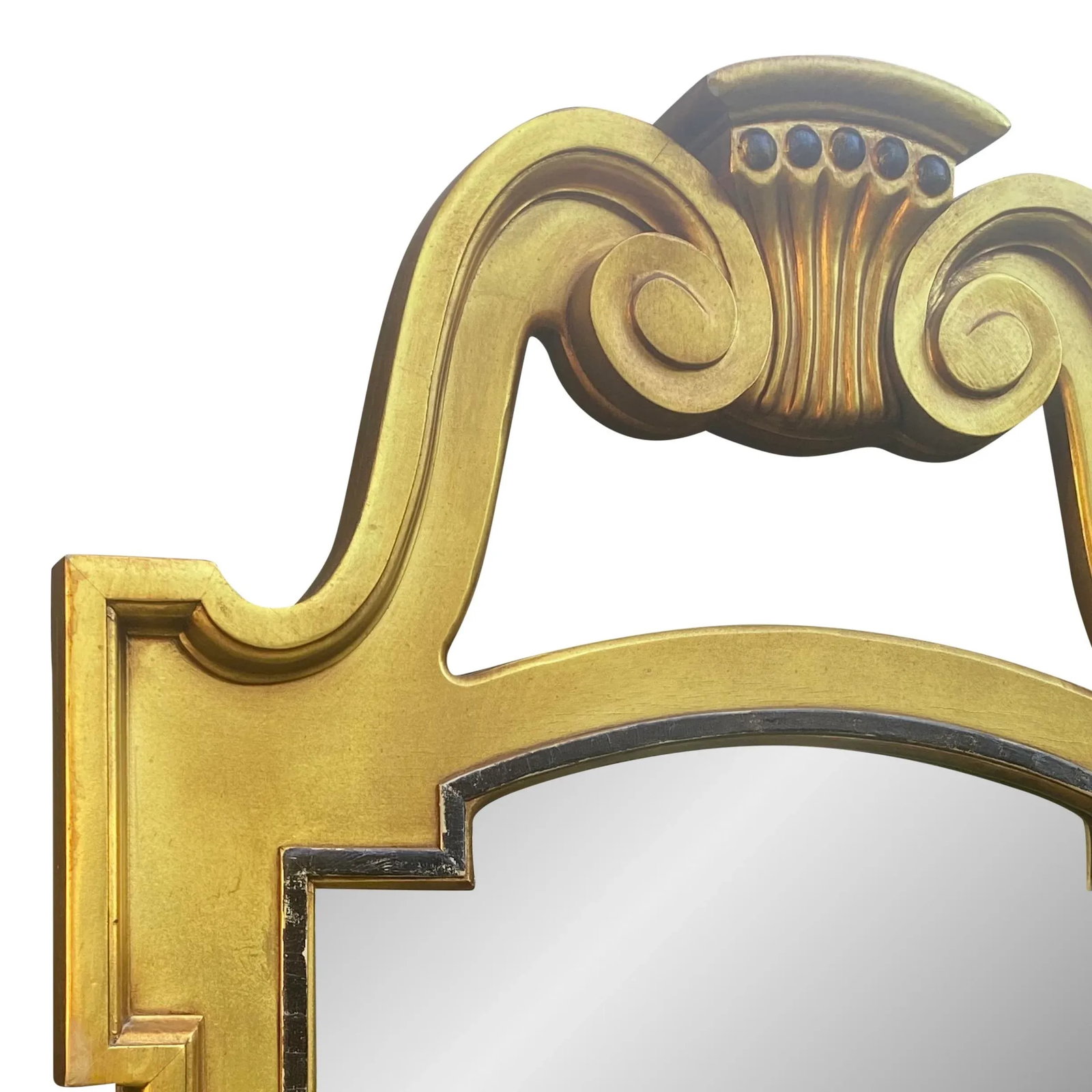 Large Vintage Wooden Gold Gilt Arched Mirror, Drexal - 5