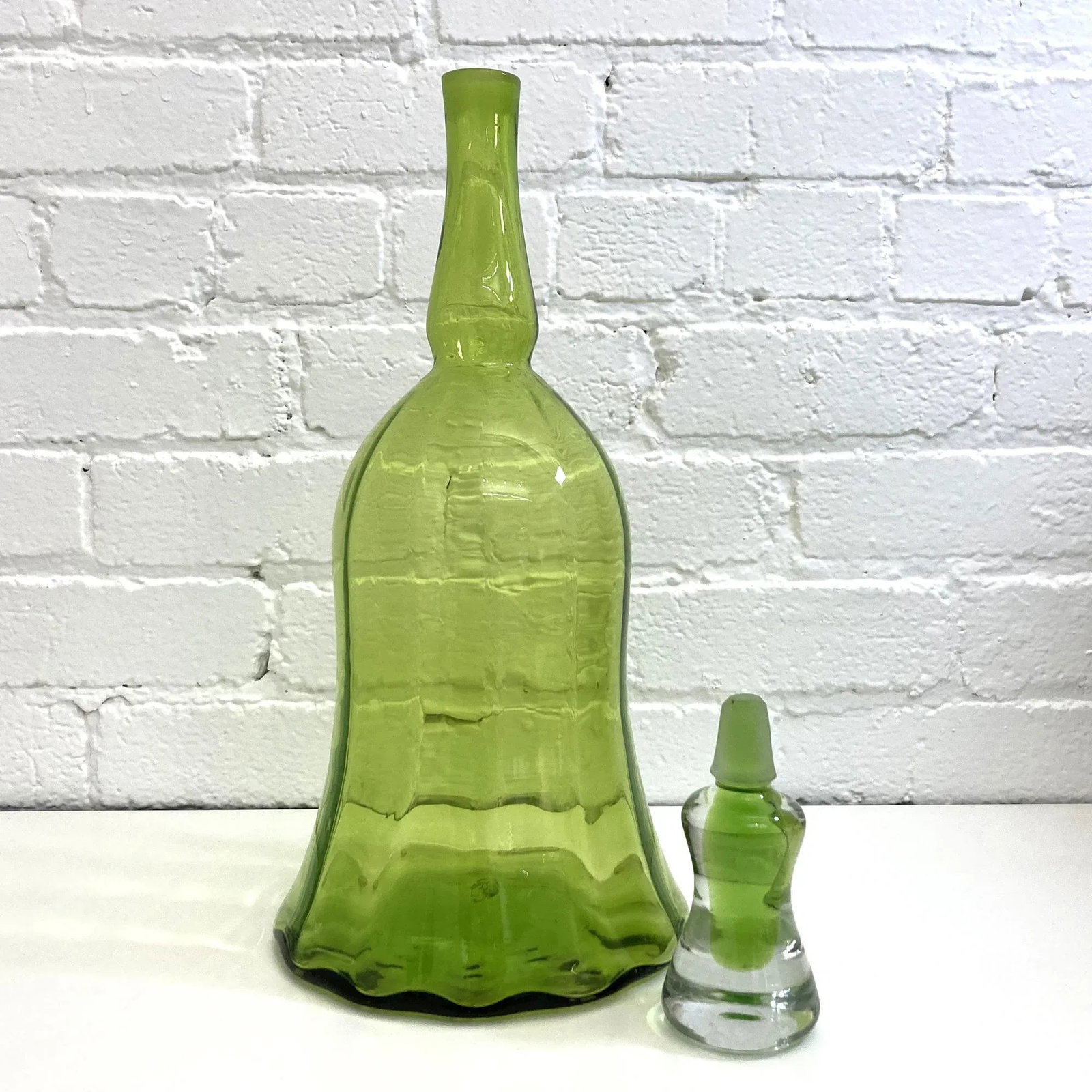 Vintage Jp Myers Hand Blown Art Glass, Blenko Decanter - 3