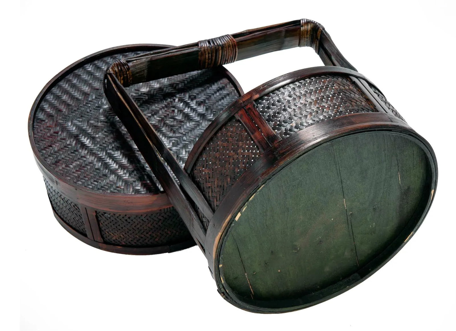 Late 20th Century Chinese Rattan Tiered Lunch Box - 11