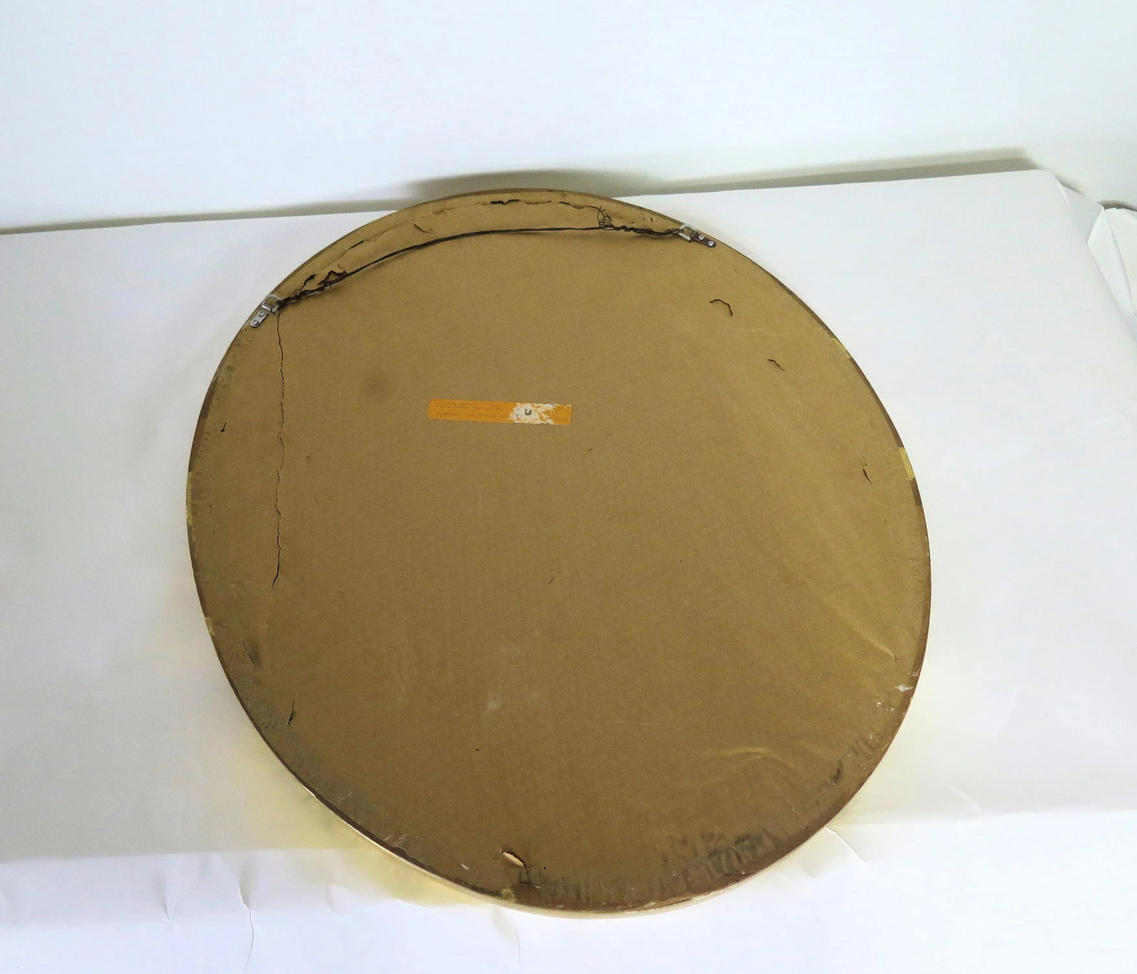 1940s Giltwood Oval Beveled Mirror - 3