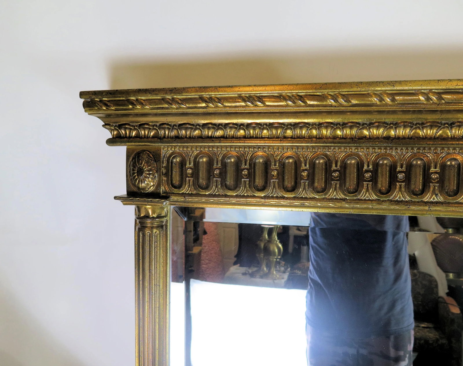 Carolina Mirror Co. Neoclassic French Style Gilt Wood Mirror - 3