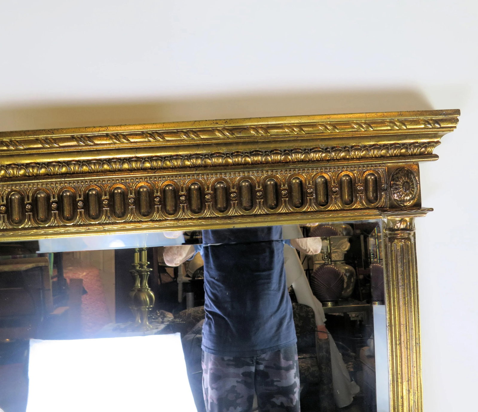 Carolina Mirror Co. Neoclassic French Style Gilt Wood Mirror - 4