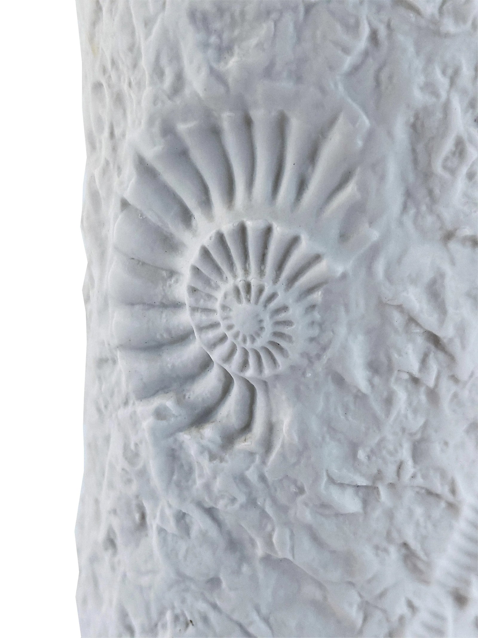 A. K. Kaiser White Bisque Porcelain Fossil Vase West Germany - 10