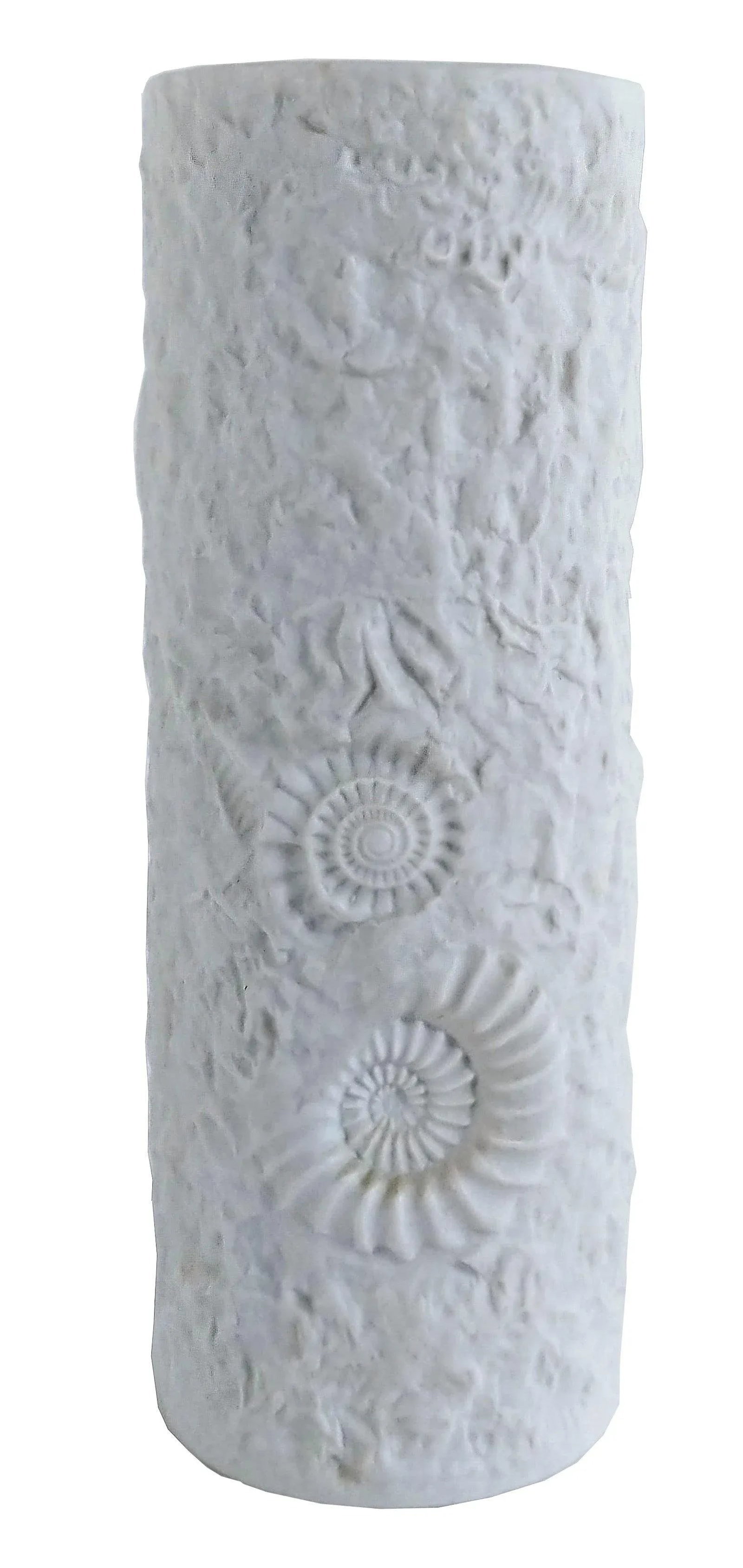 A. K. Kaiser White Bisque Porcelain Fossil Vase West Germany - 12