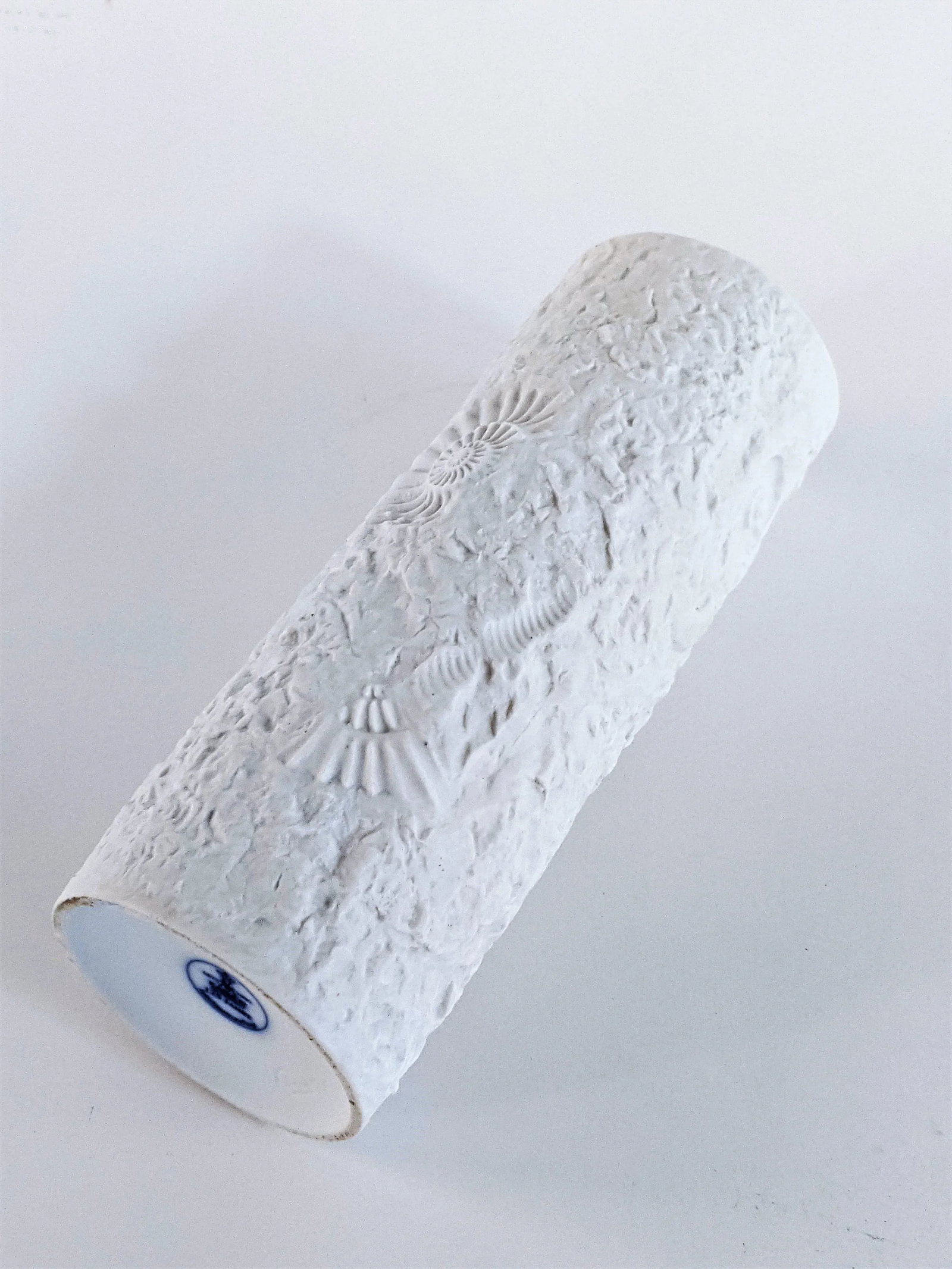 A. K. Kaiser White Bisque Porcelain Fossil Vase West Germany - 7