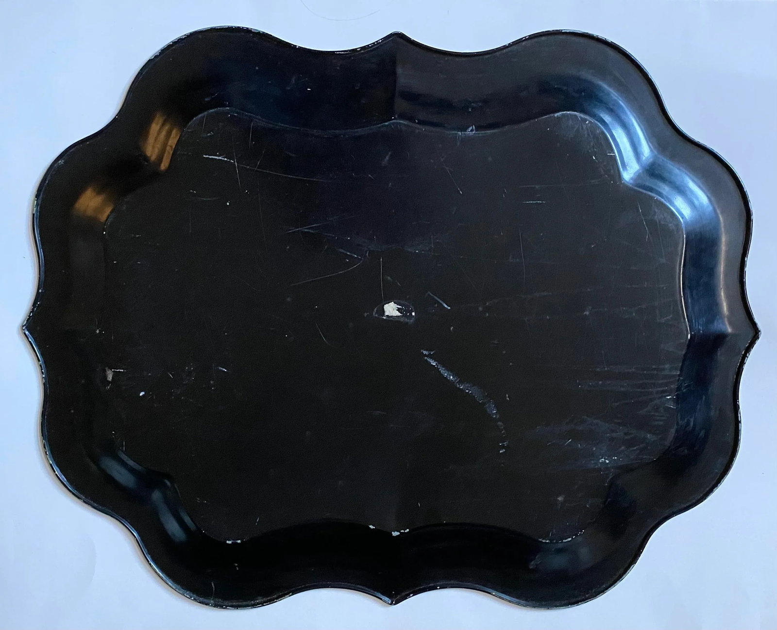 1940s Tole Floral Metal Tray - 2