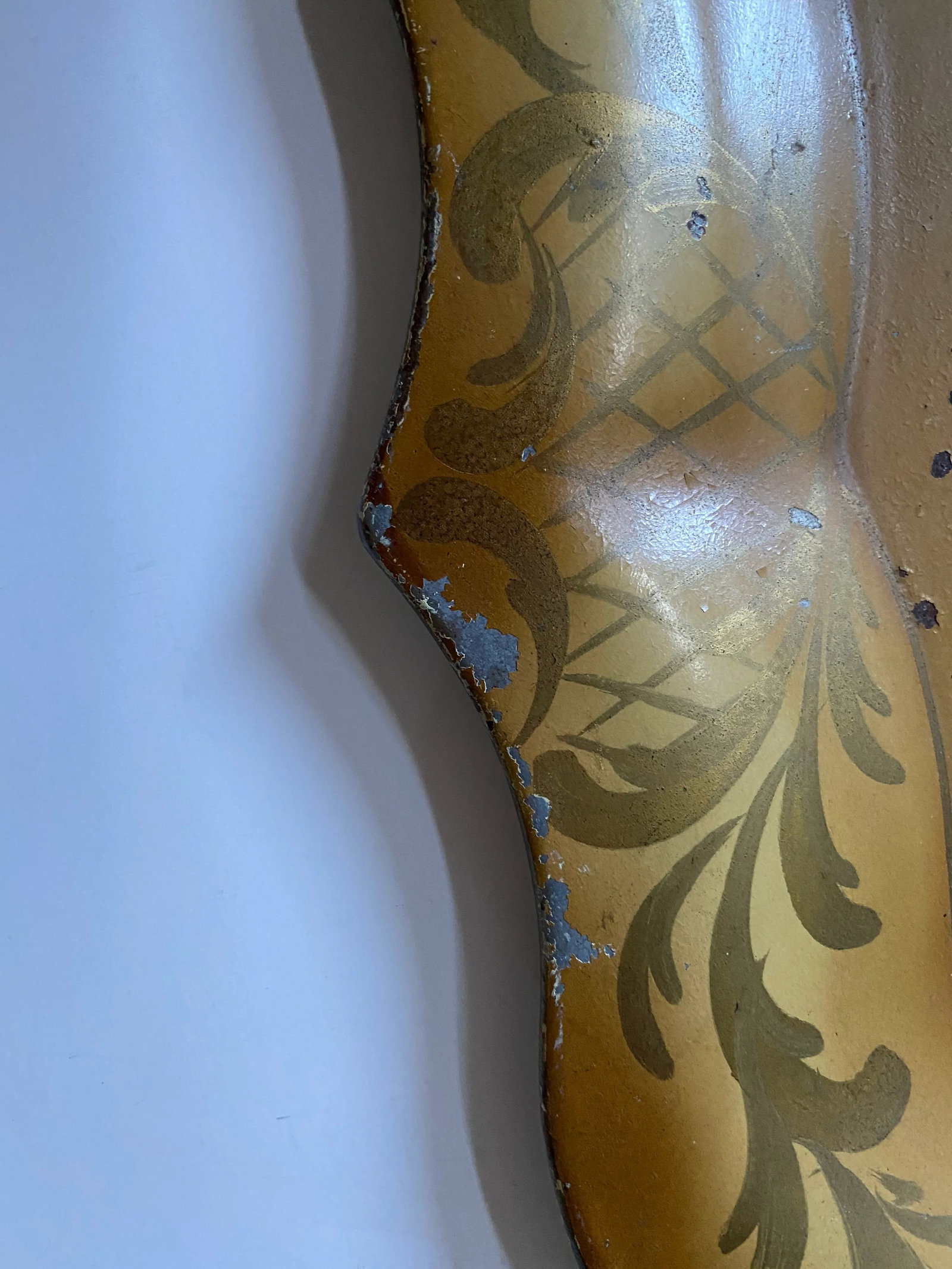 1940s Tole Floral Metal Tray - 4