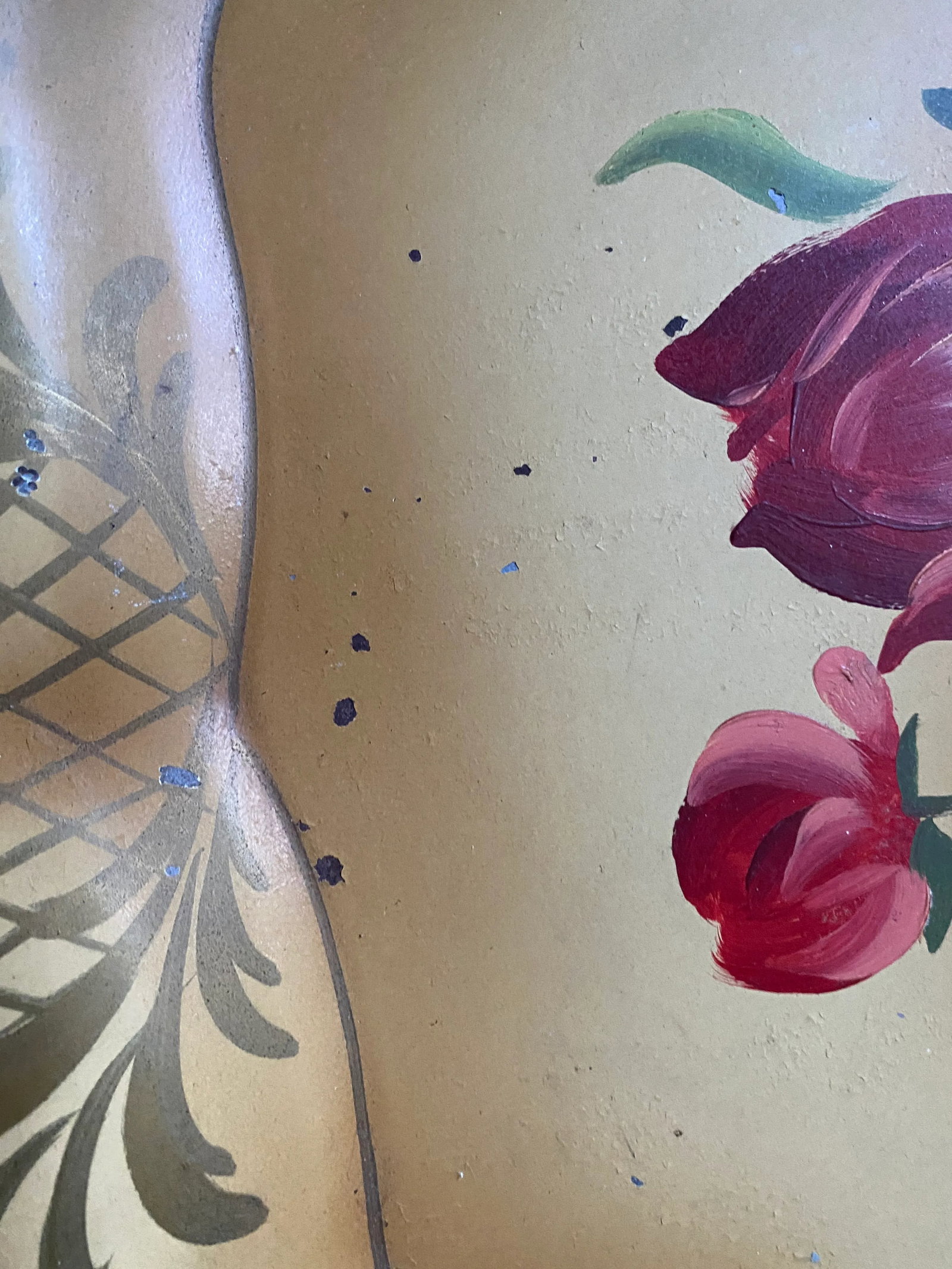 1940s Tole Floral Metal Tray - 6