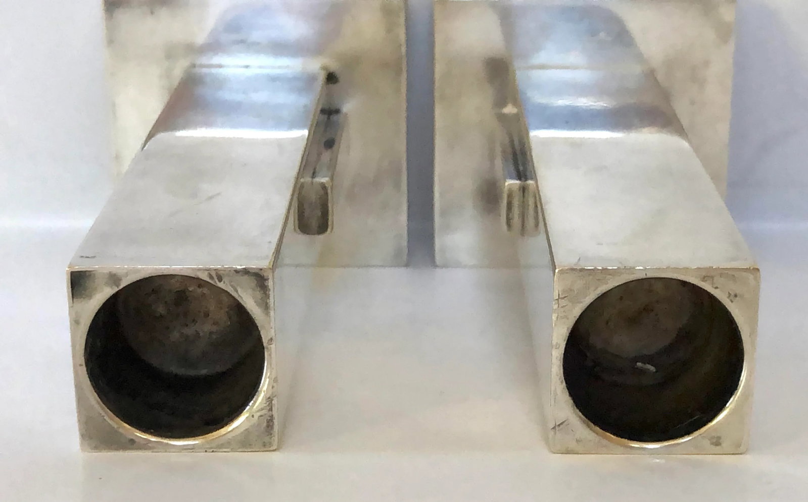 Art Deco Skyscraper Silver Candlesticks - 7
