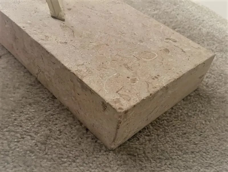 1980s Vintage Relco Italian Metal & Travertine Torchiere Floor Lamp byG. Frattini - 6
