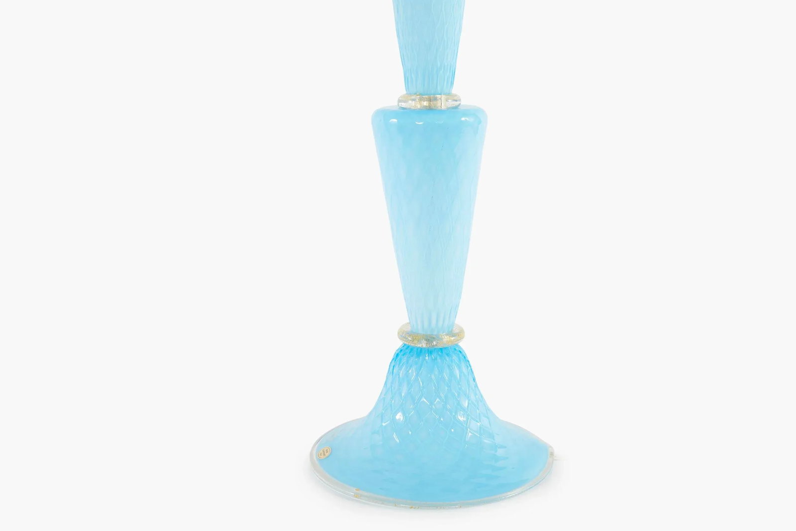 Venetian Glass with Gold Flecks Table Lamps - a Pair - 8