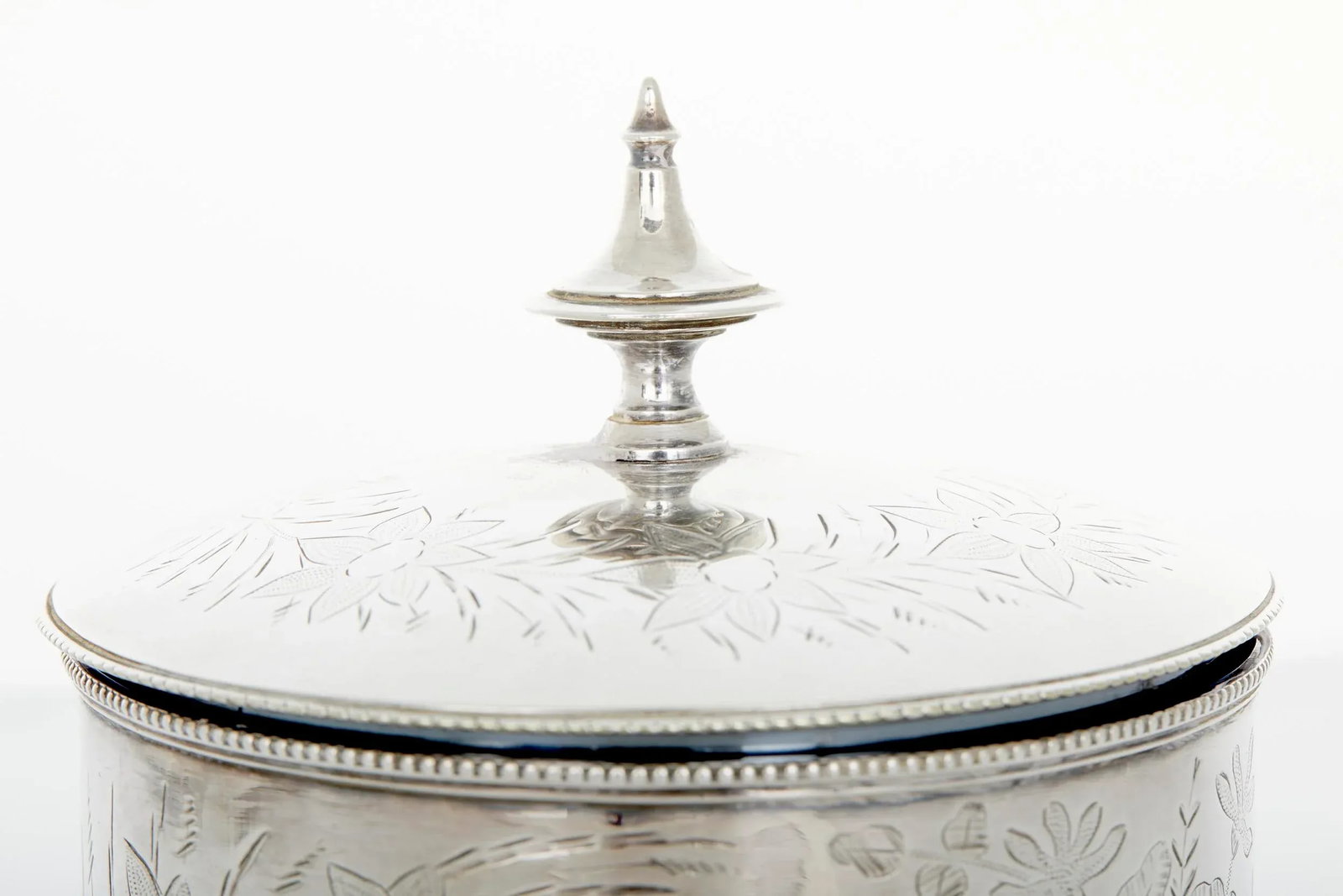 Antique Old English Silverplated Tea Caddy / Biscuit Box - 2