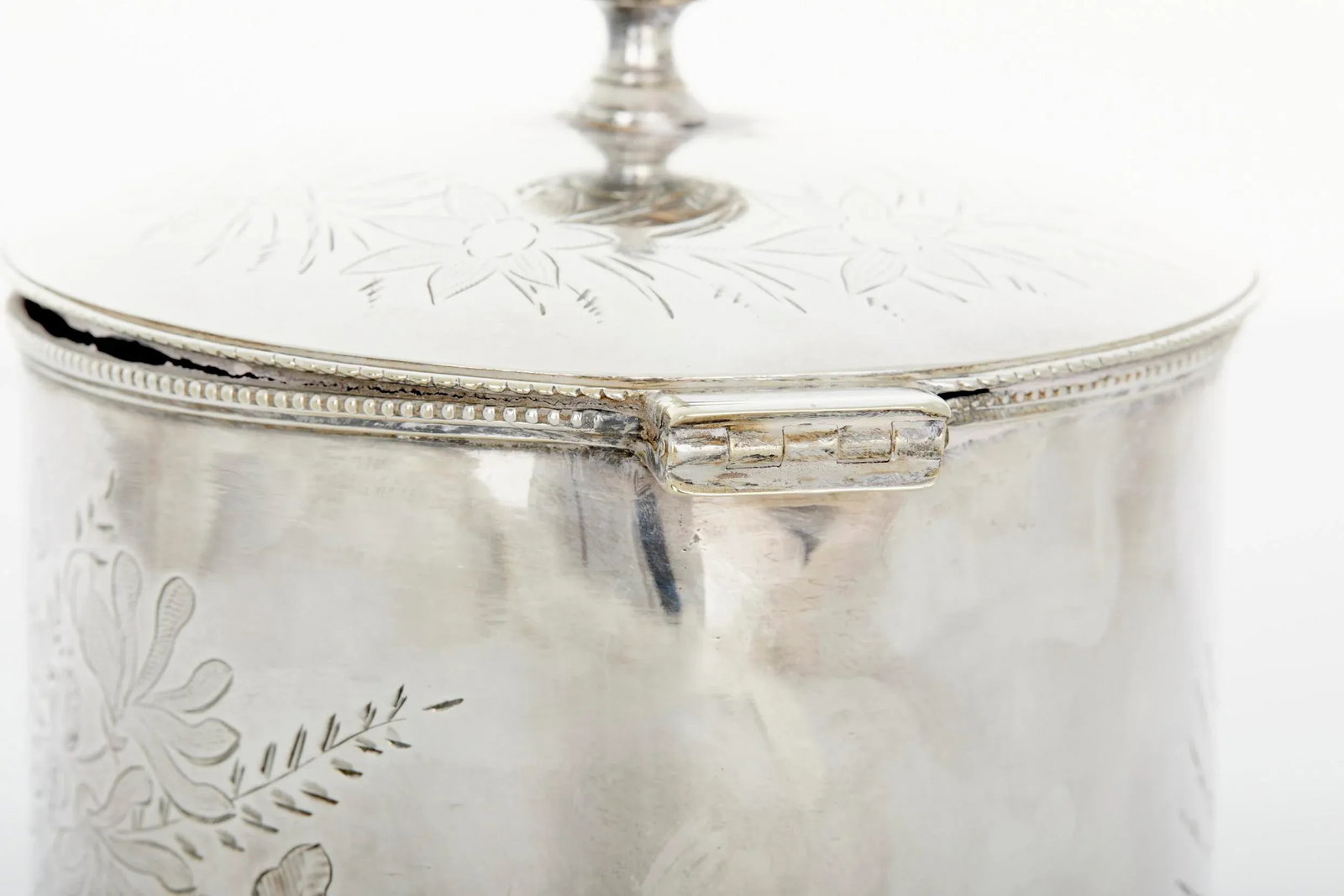 Antique Old English Silverplated Tea Caddy / Biscuit Box - 3