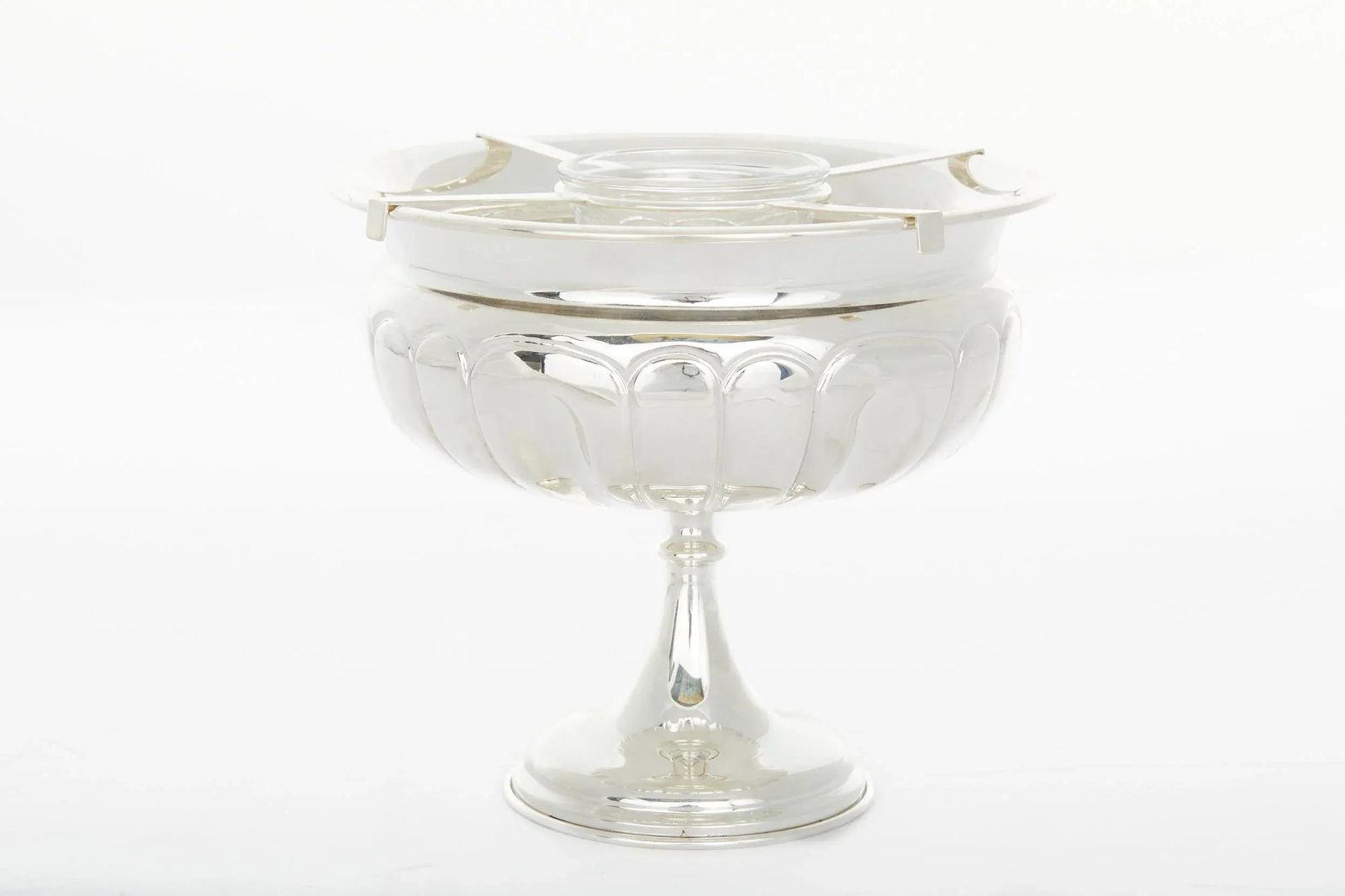 Vintage Silverplate Tableware Footed Caviar Service - 11