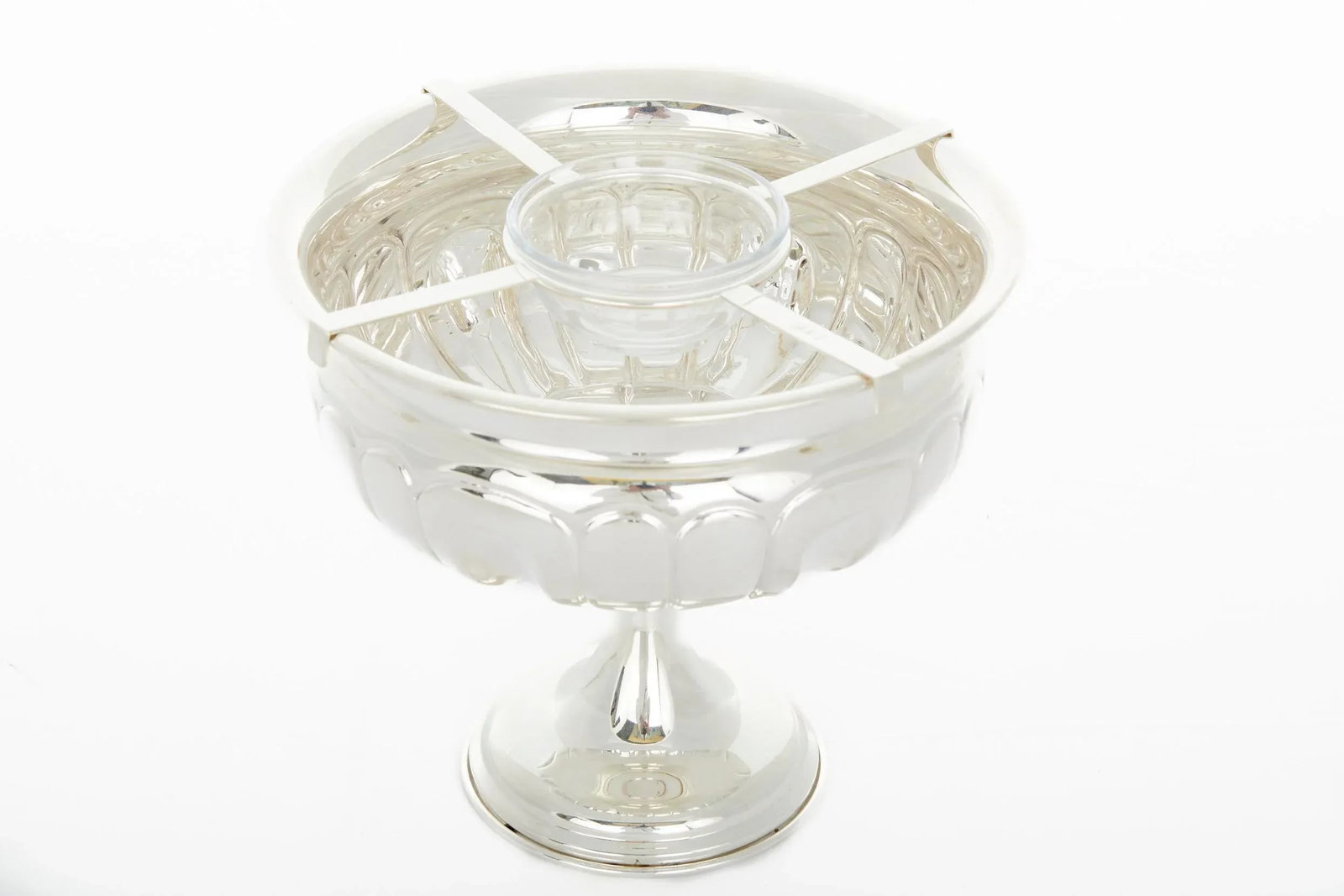 Vintage Silverplate Tableware Footed Caviar Service - 2