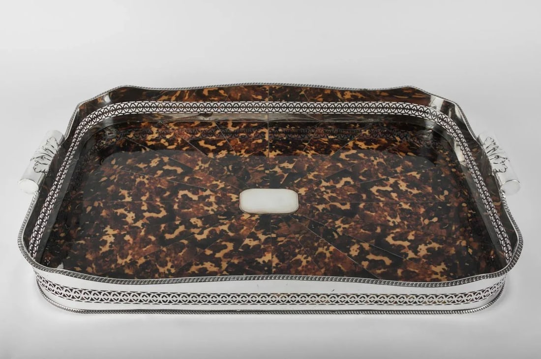 Vintage English Laminated Barware Tray - 2