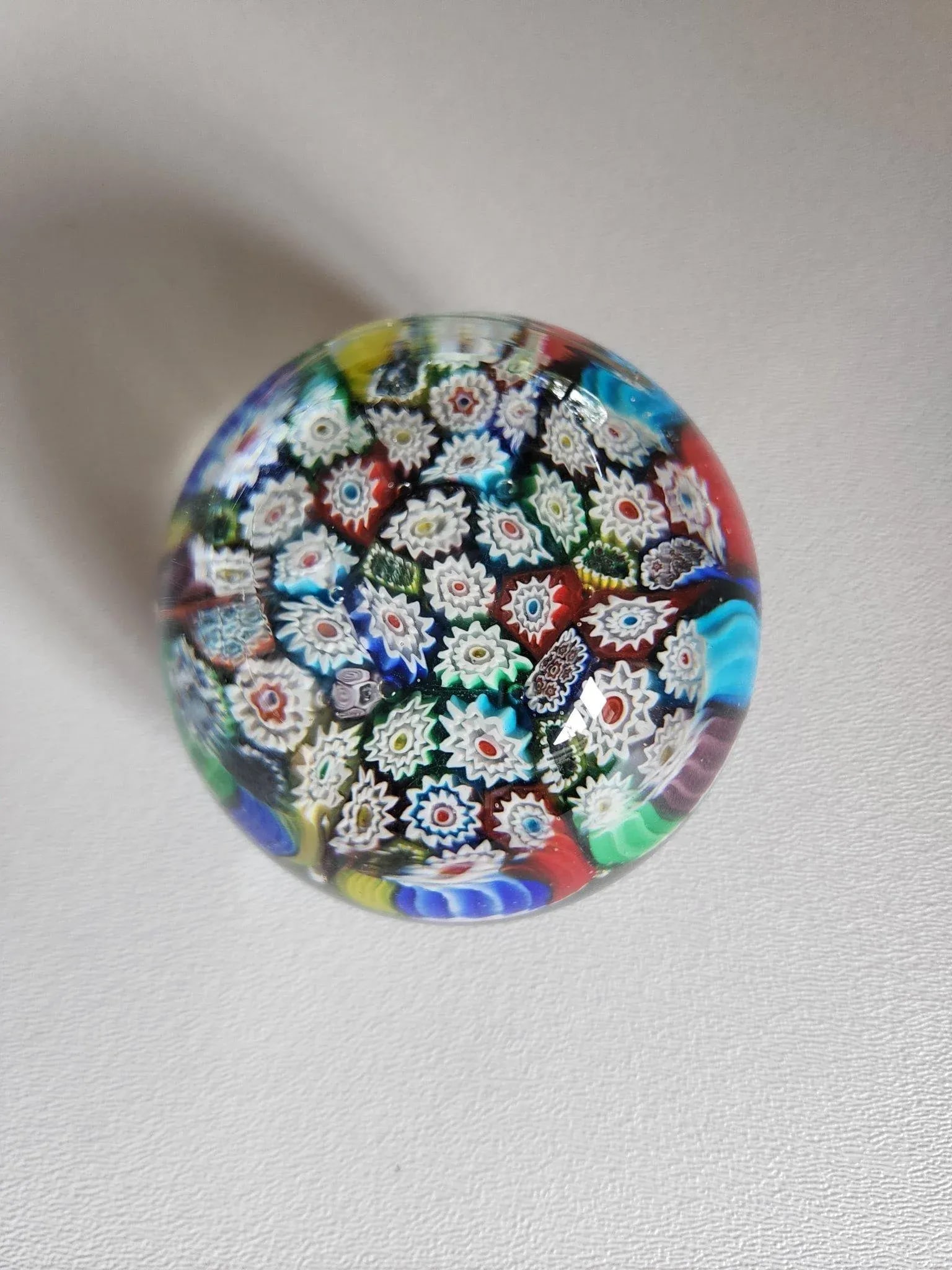 Vintage Millefiore Style Murano Art Glass Paperweight - 5