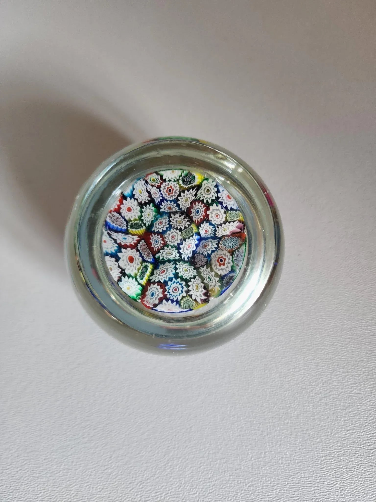 Vintage Millefiore Style Murano Art Glass Paperweight - 6