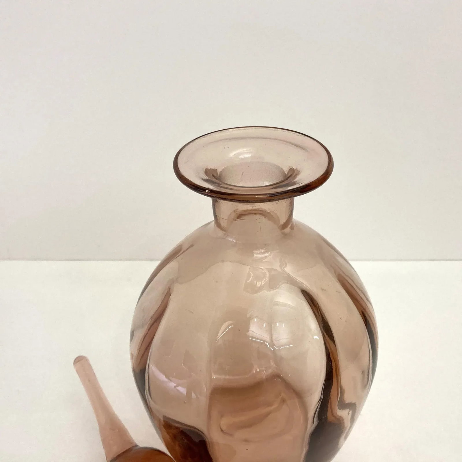 1950s Viking Peach Glass Decanter - 2