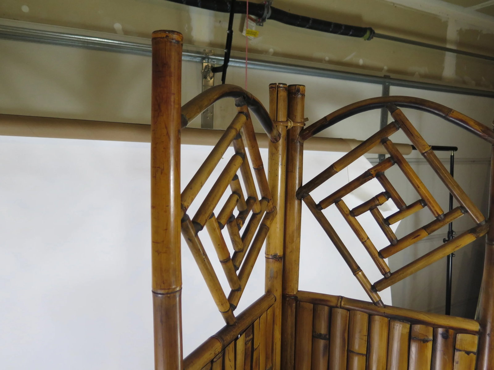 1950s Japanese 3-Panel Bamboo Screen - 3