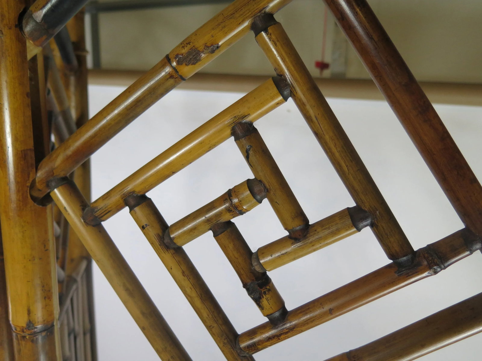 1950s Japanese 3-Panel Bamboo Screen - 4