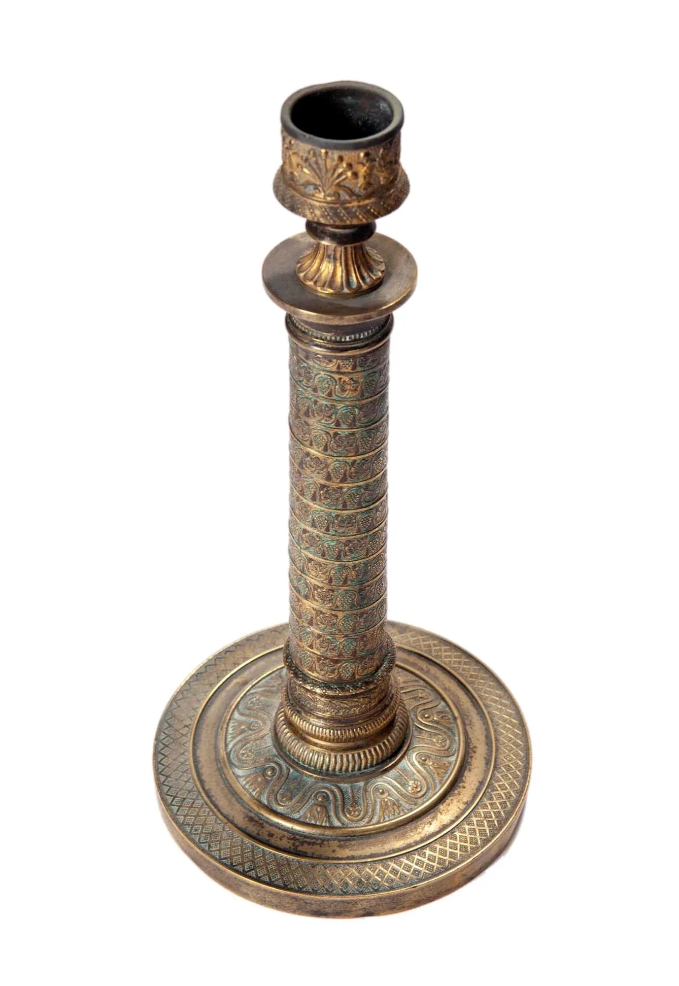 Antique French Brass/Bronze Candlestick - 2