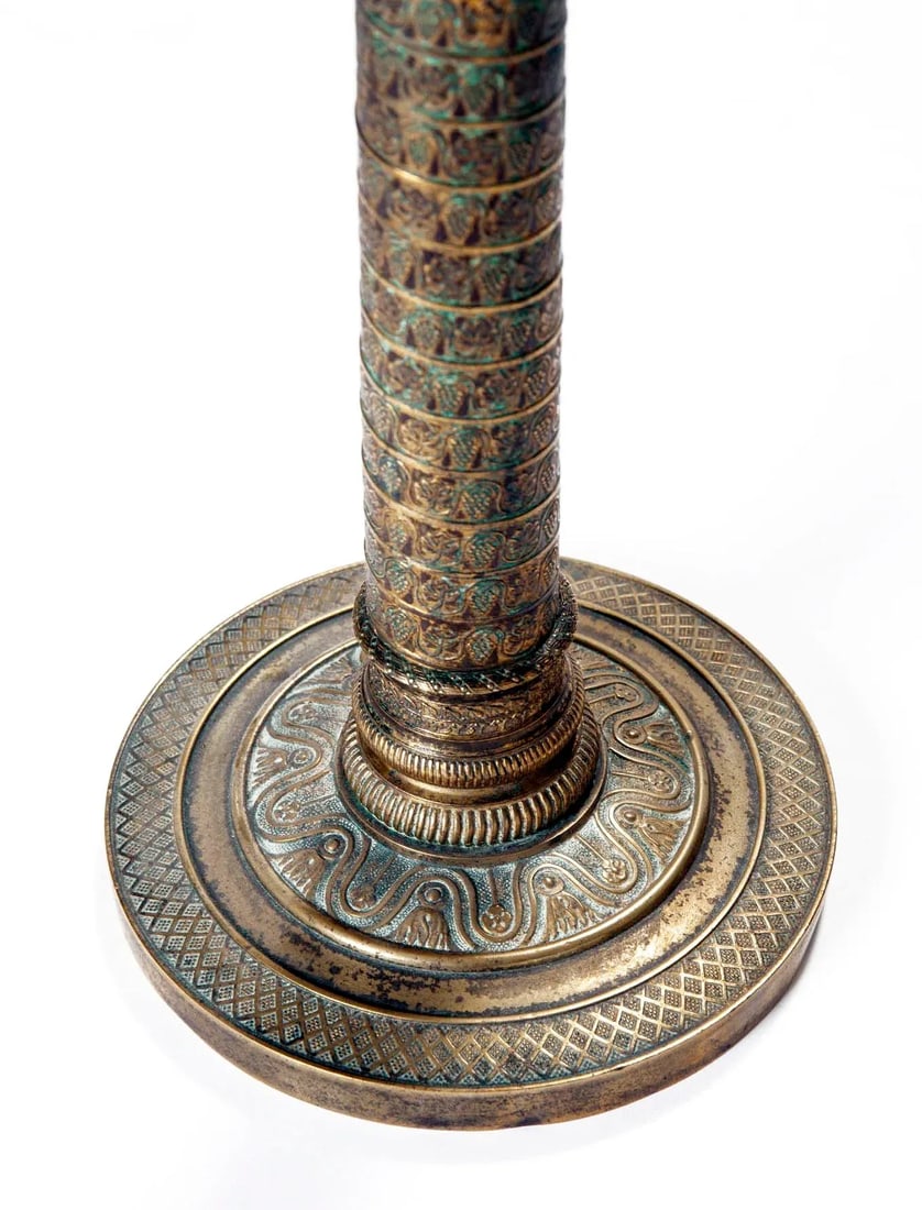 Antique French Brass/Bronze Candlestick - 3