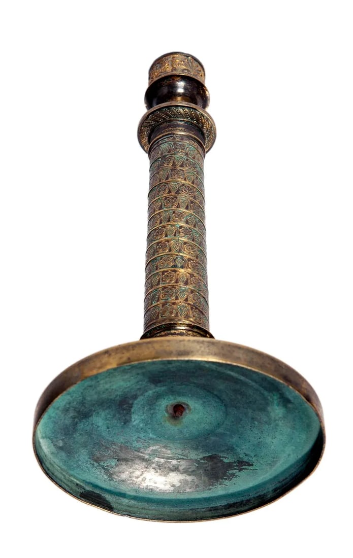 Antique French Brass/Bronze Candlestick - 5