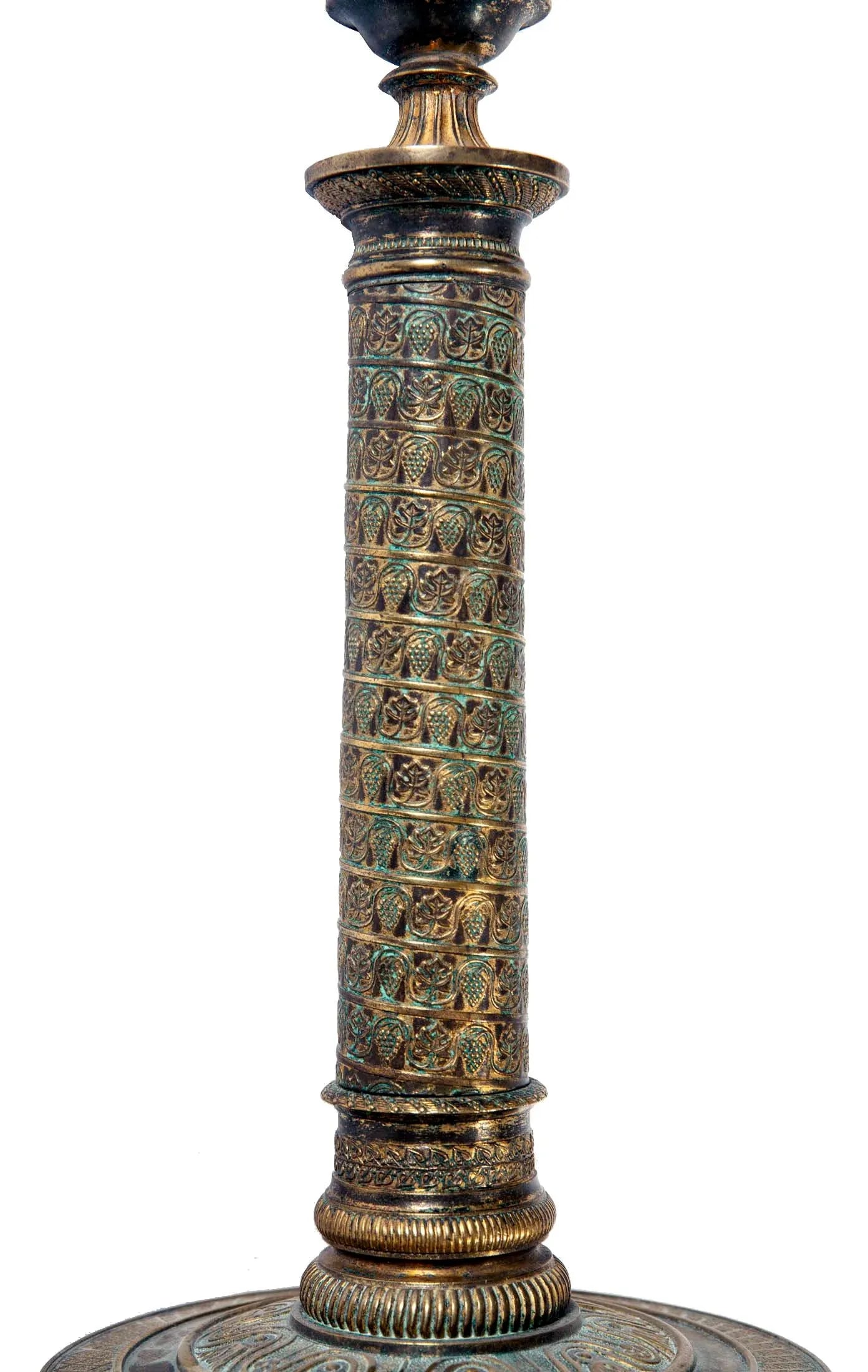 Antique French Brass/Bronze Candlestick - 6