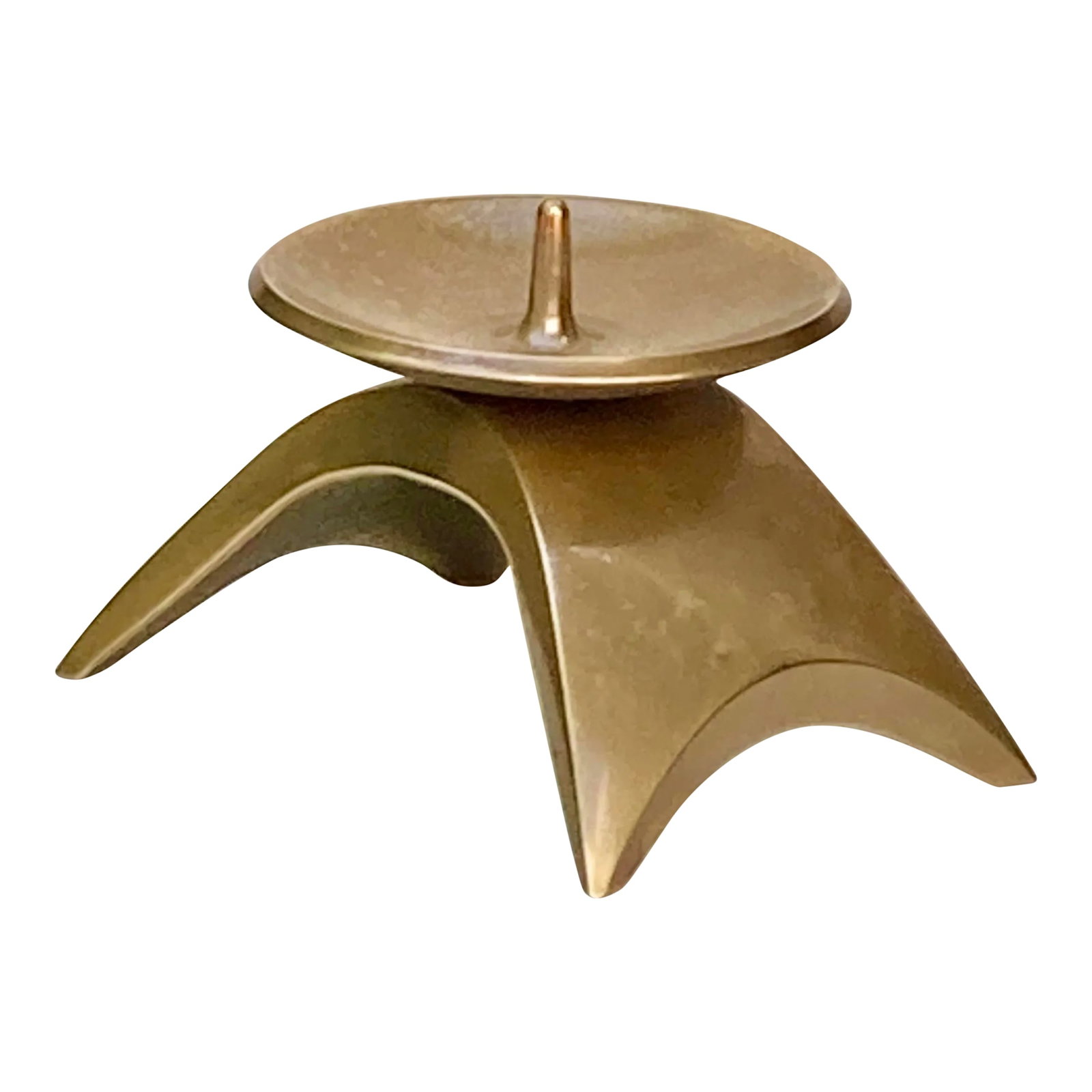 1960s Ekberg Malm Brass Candle Holder: Brass candle base for various side candles. Great looking patina. Made in the 1960s. Condition: Alterations: Original Condition Unaltered Imperfections: Some Imperfections Condition Notes: Brass