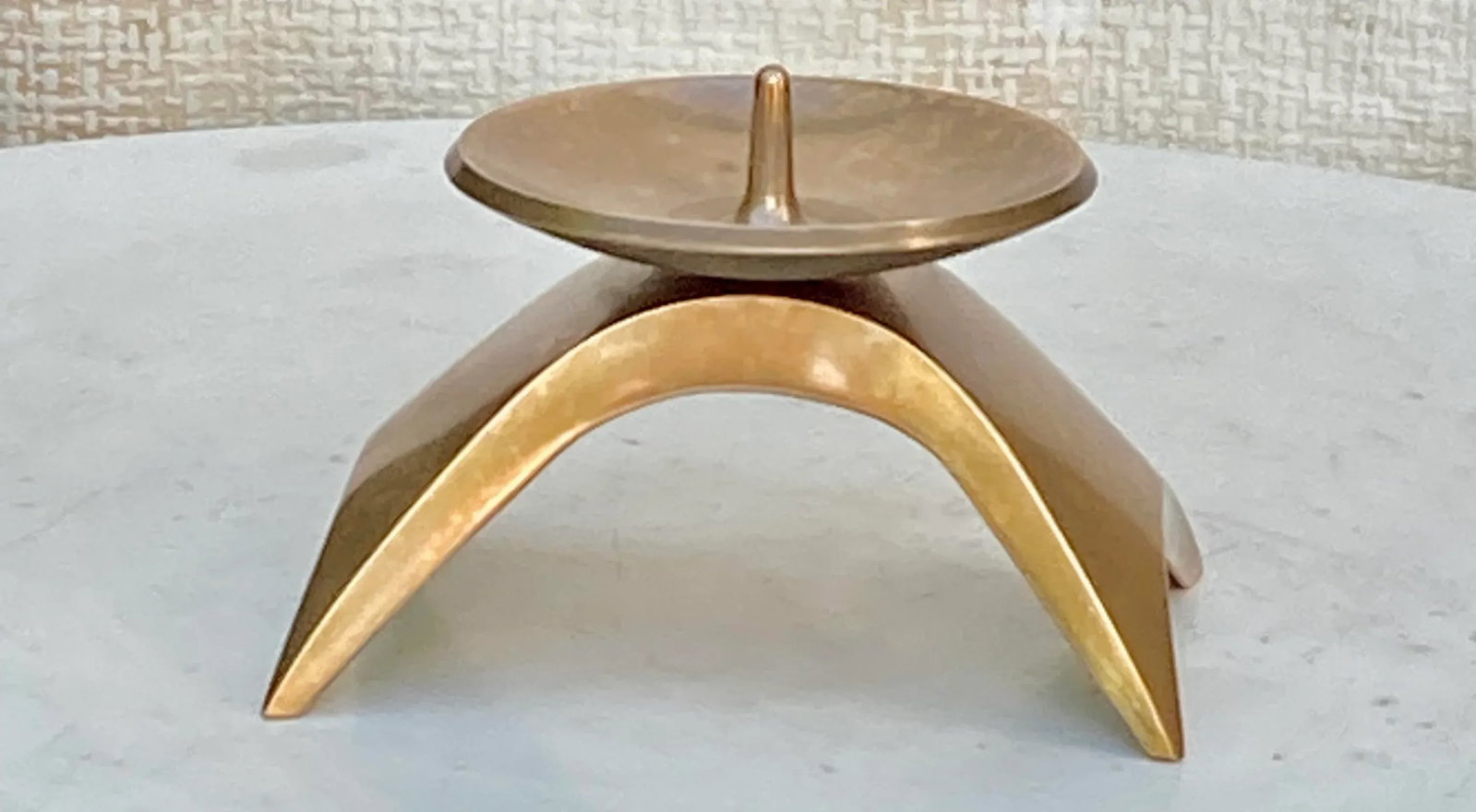 1960s Ekberg Malm Brass Candle Holder - 2