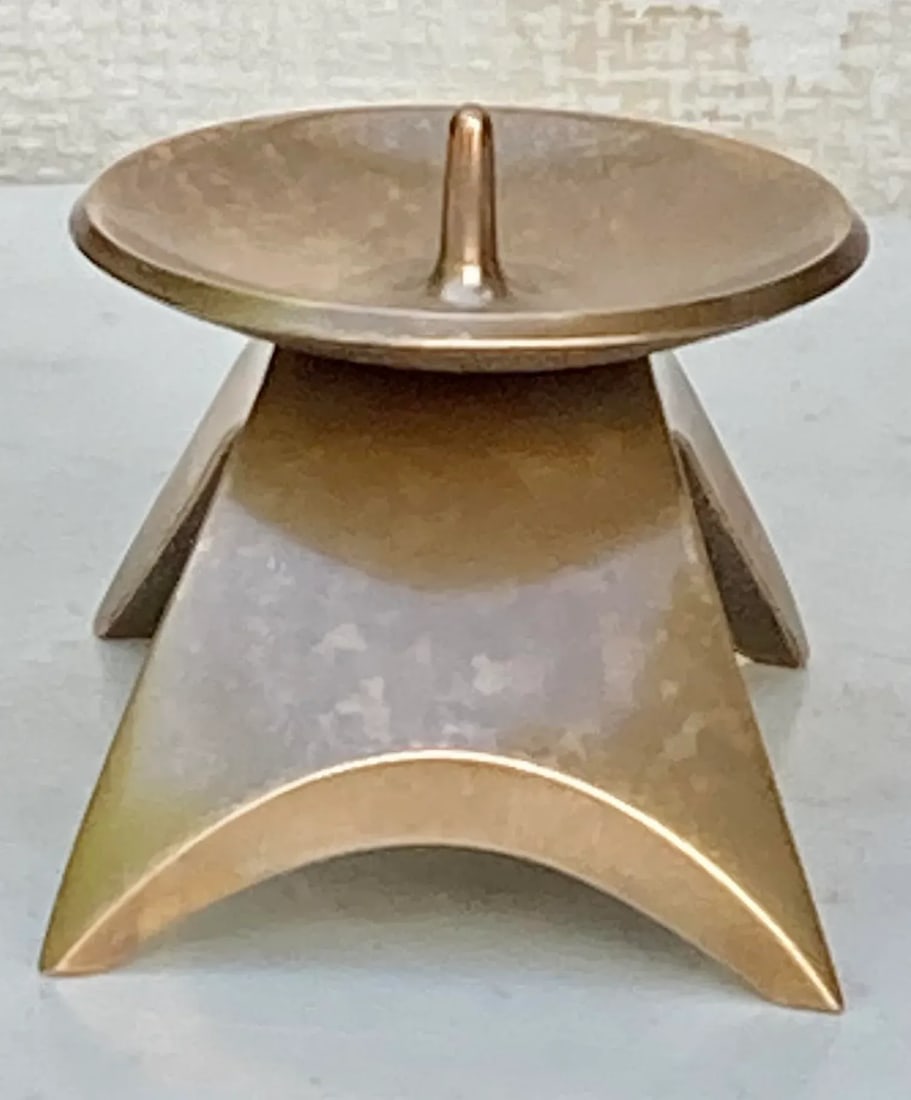 1960s Ekberg Malm Brass Candle Holder - 3