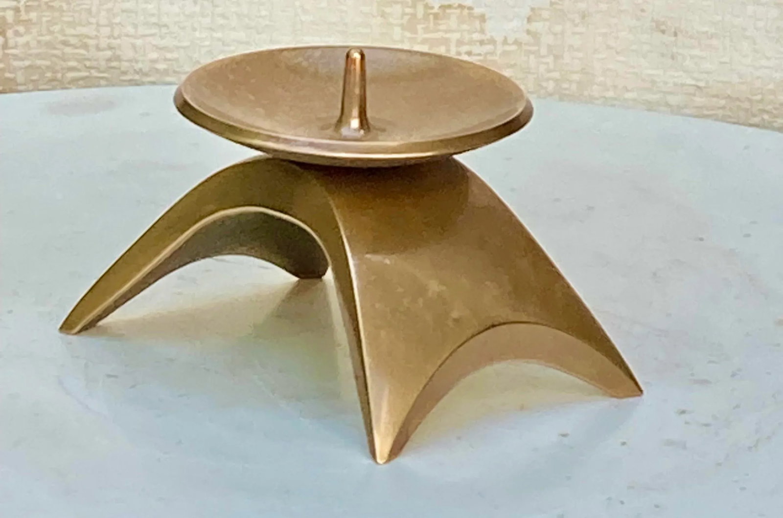 1960s Ekberg Malm Brass Candle Holder - 5