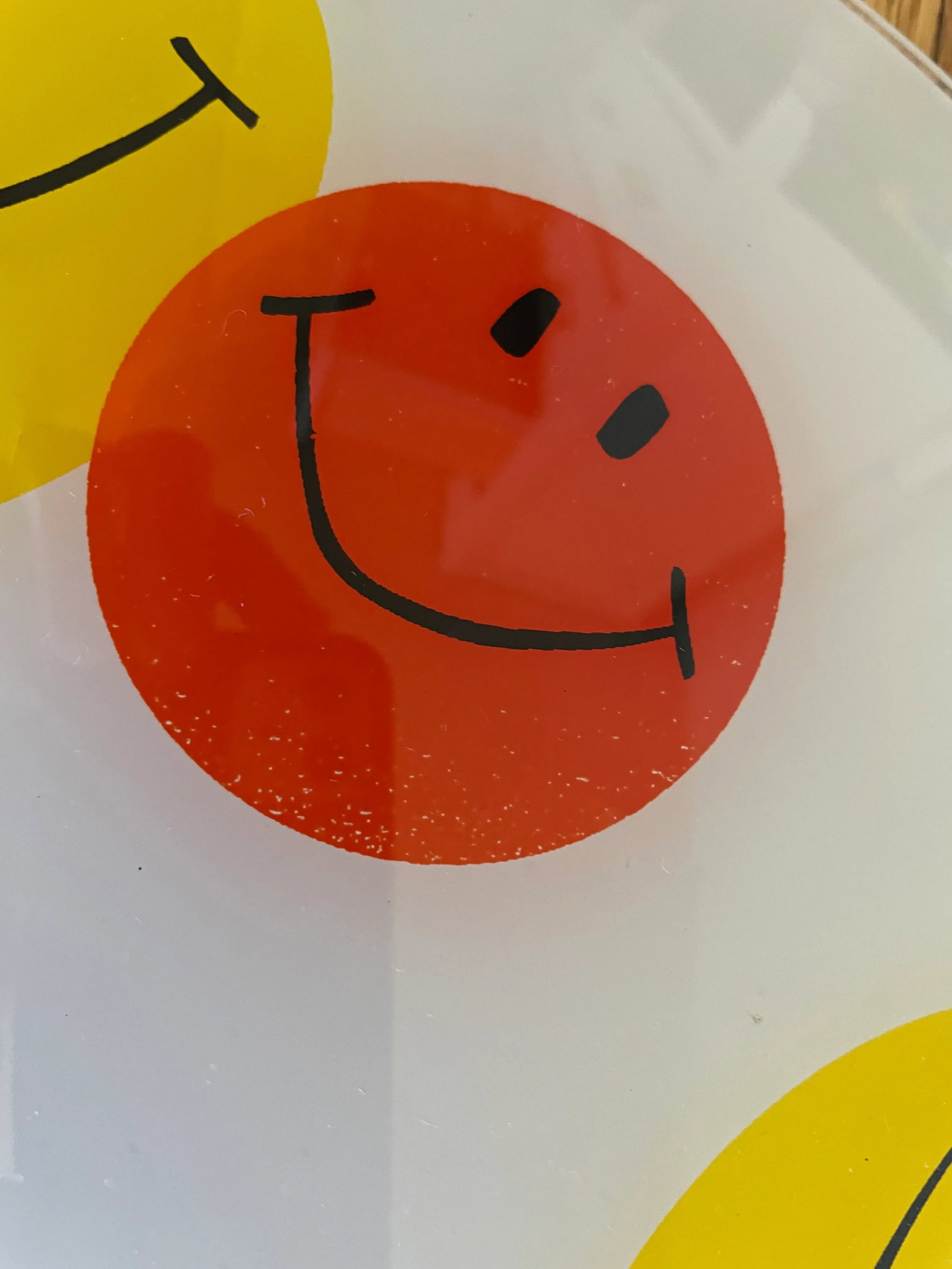 1970's Retro Glass Smiley Face Light Fixture - 10