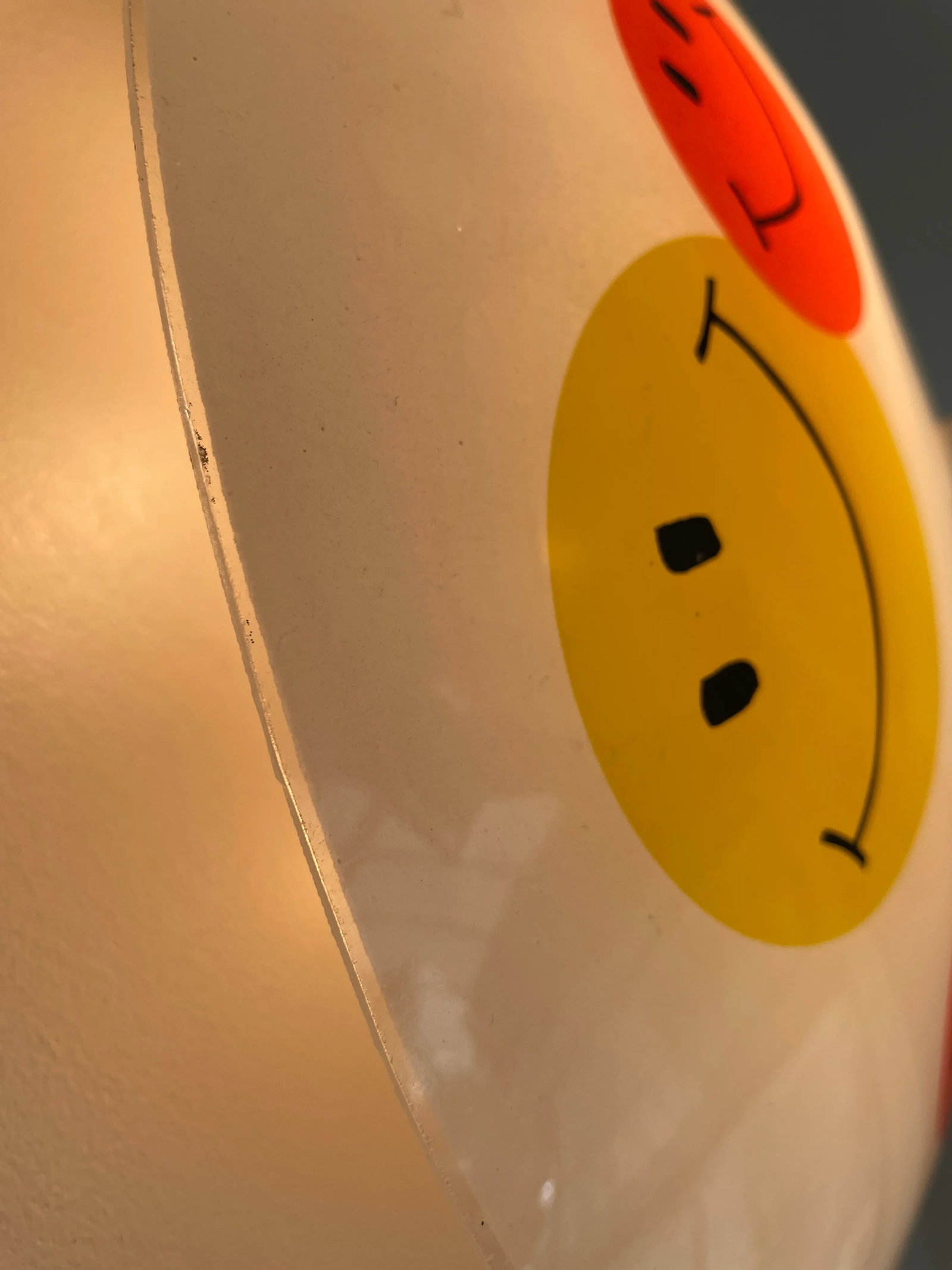 1970's Retro Glass Smiley Face Light Fixture - 9