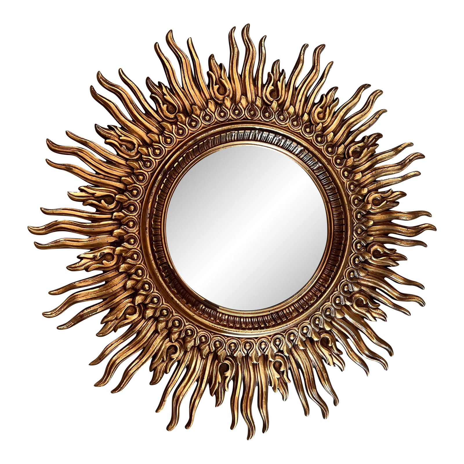Vintage 1980s Sunburst Gilded Mirror (1 of 12)