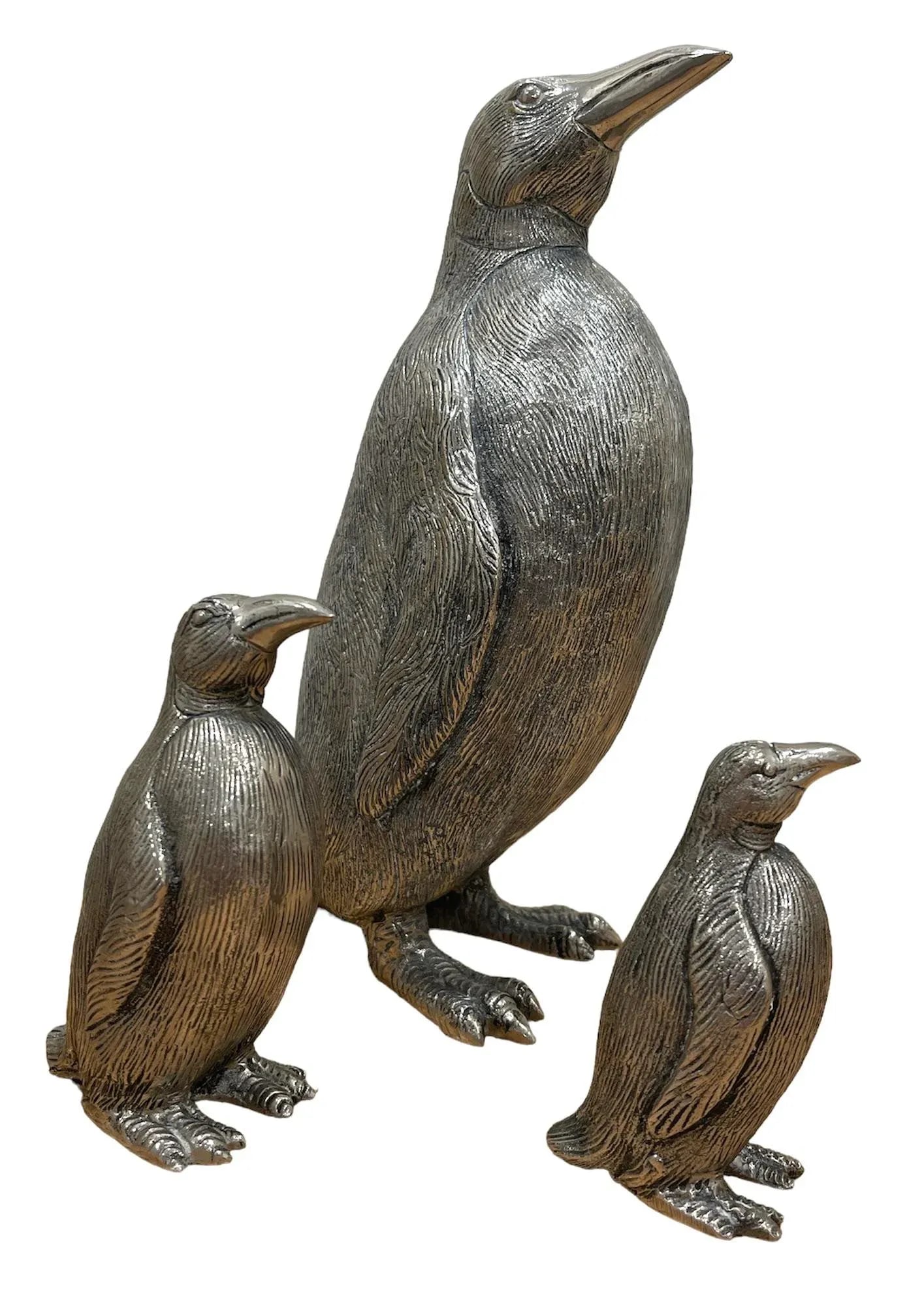 Vintage Gucci Silver Penguin Salt and Pepper Shakers and Sculpture - 13
