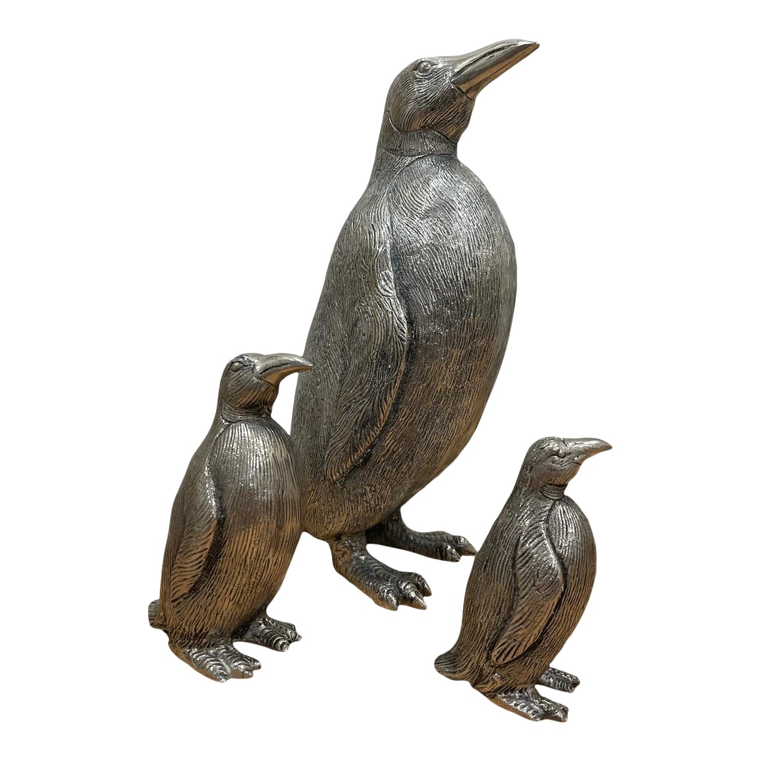 Vintage Gucci Silver Penguin Salt and Pepper Shakers and Sculpture (1 of 13)