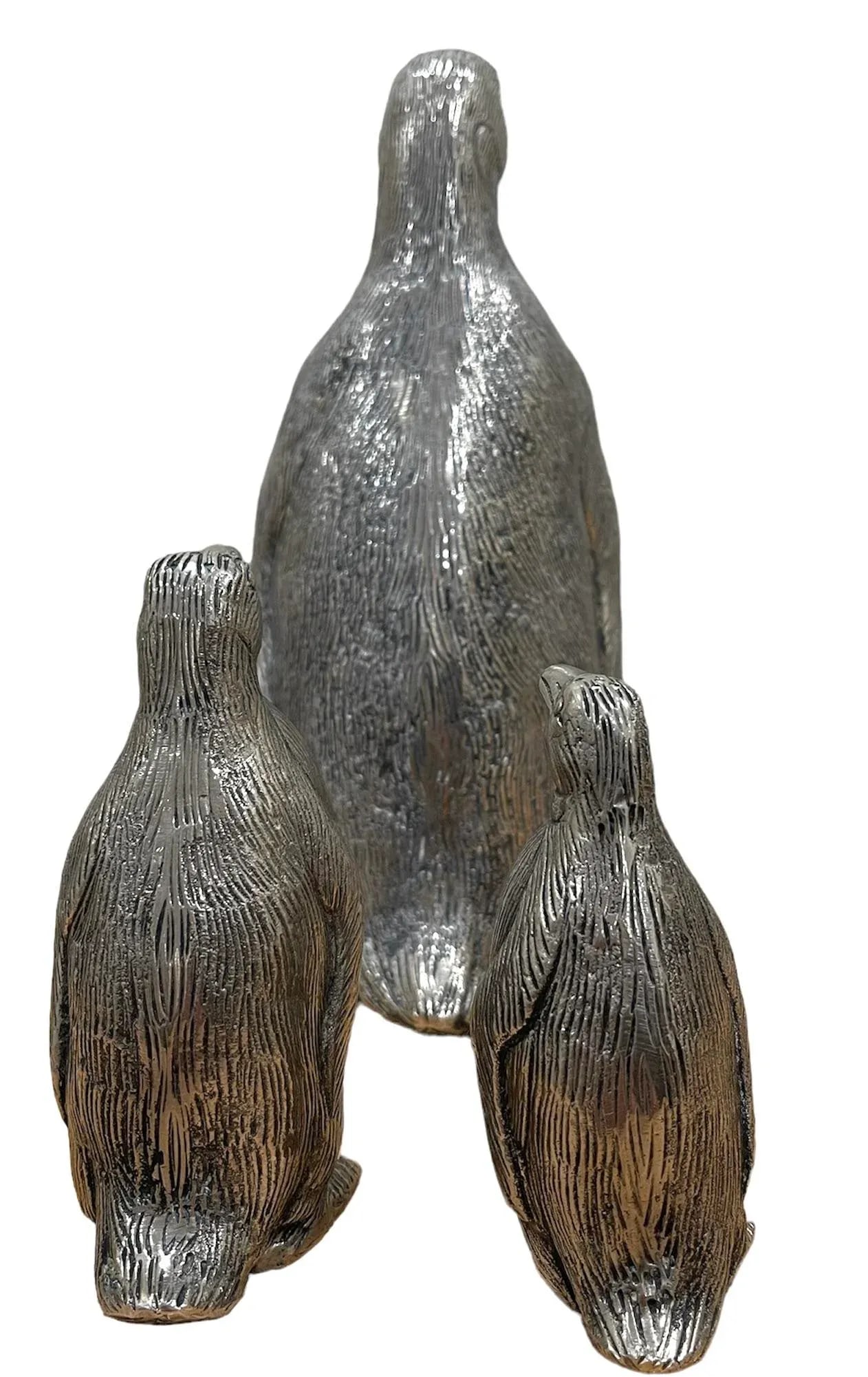 Vintage Gucci Silver Penguin Salt and Pepper Shakers and Sculpture - 6