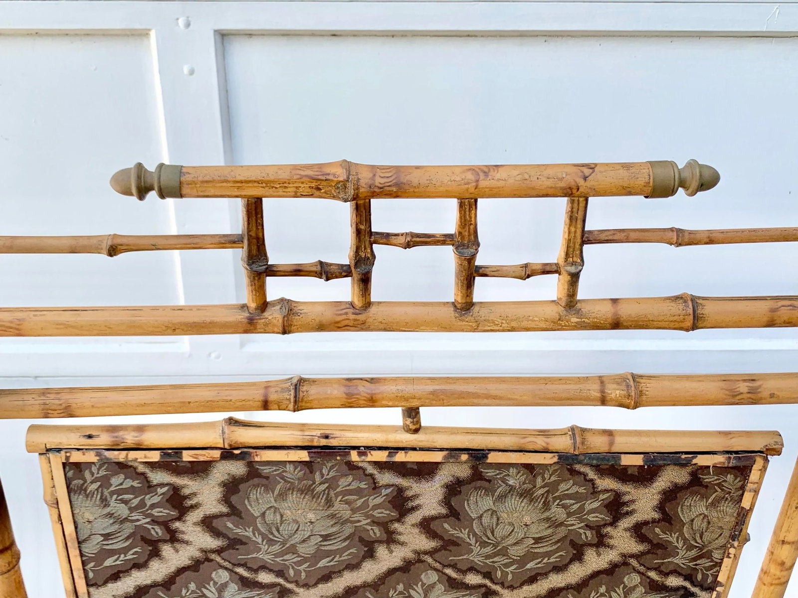 Antique Tortoise Bamboo Revolving Fireplace Screen - 11