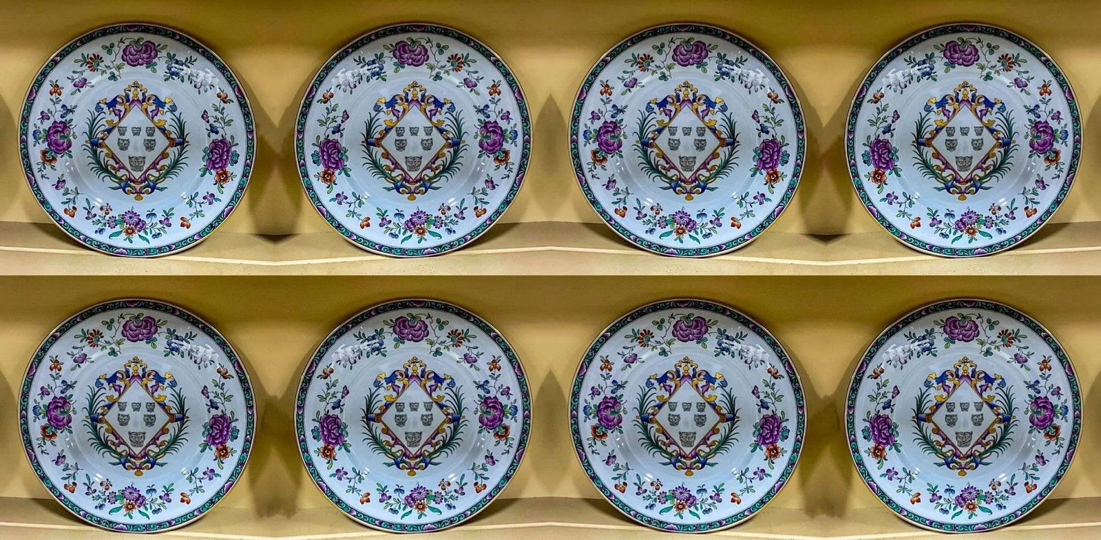 20th-C. English Copeland Spode for Tiffany & Co. New York Armorial Ironstone Plates -S/8 - 5