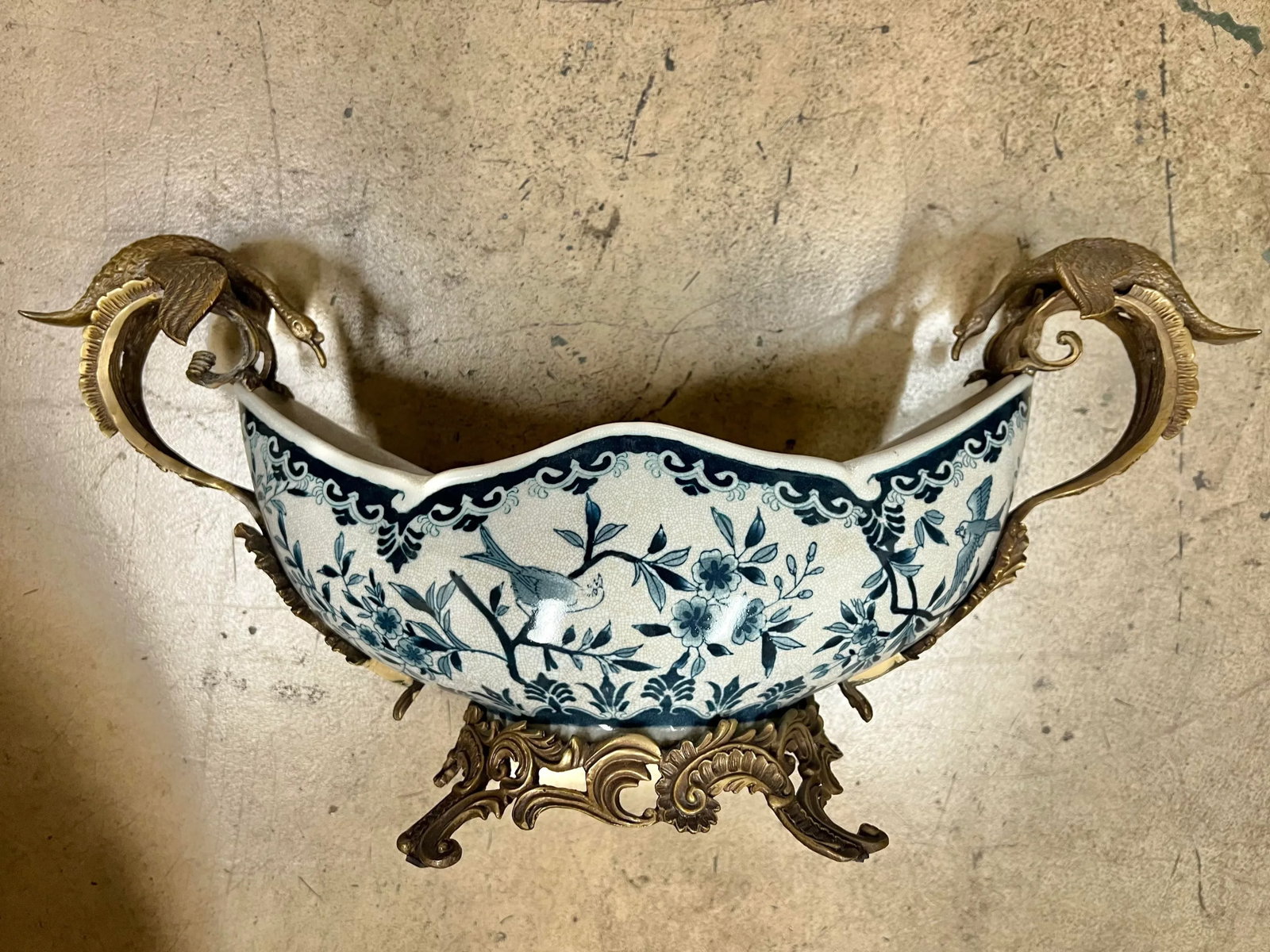 Antique Large Footed Cachepot With Dragons by Coalport - 13