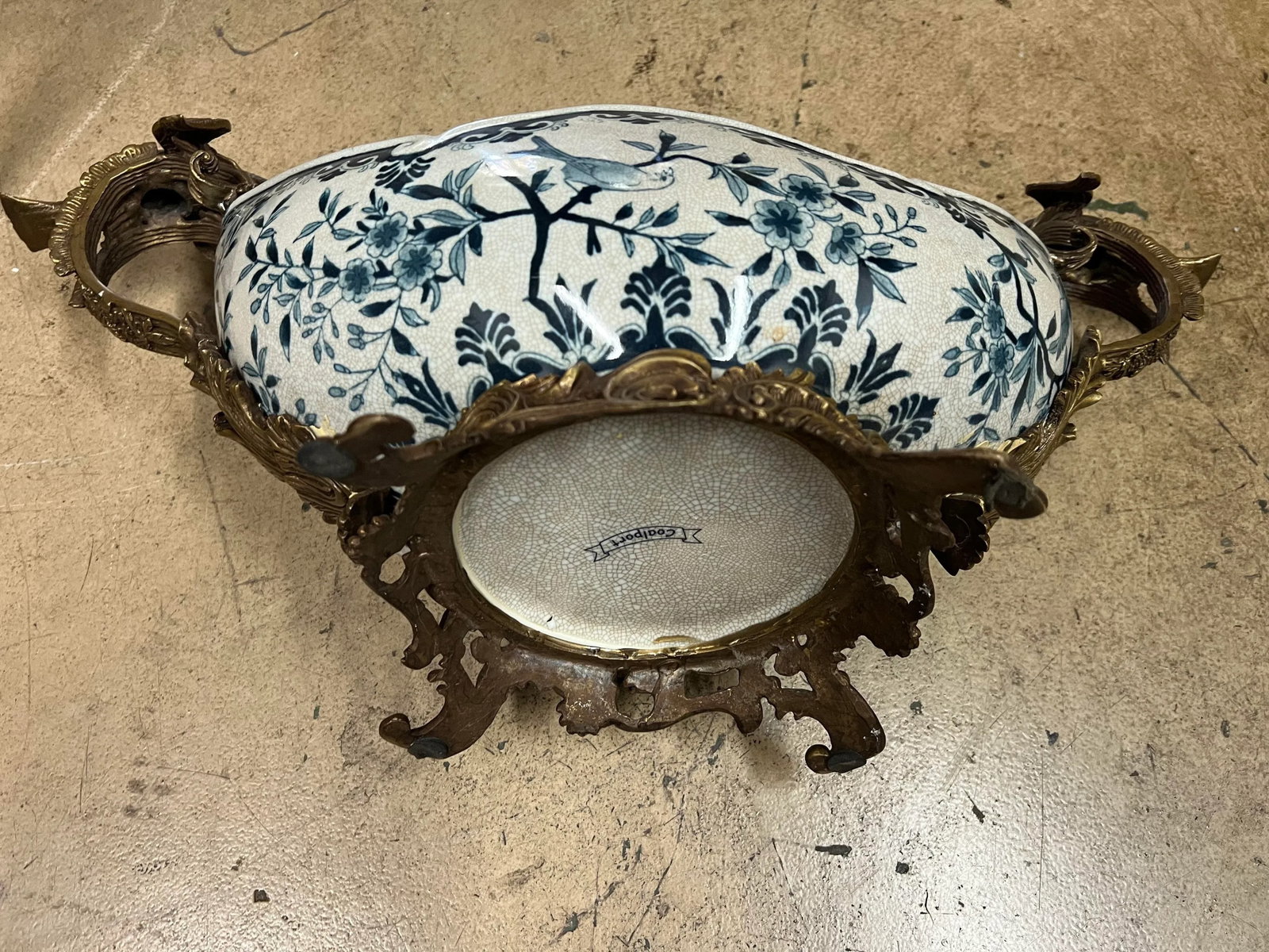 Antique Large Footed Cachepot With Dragons by Coalport - 9
